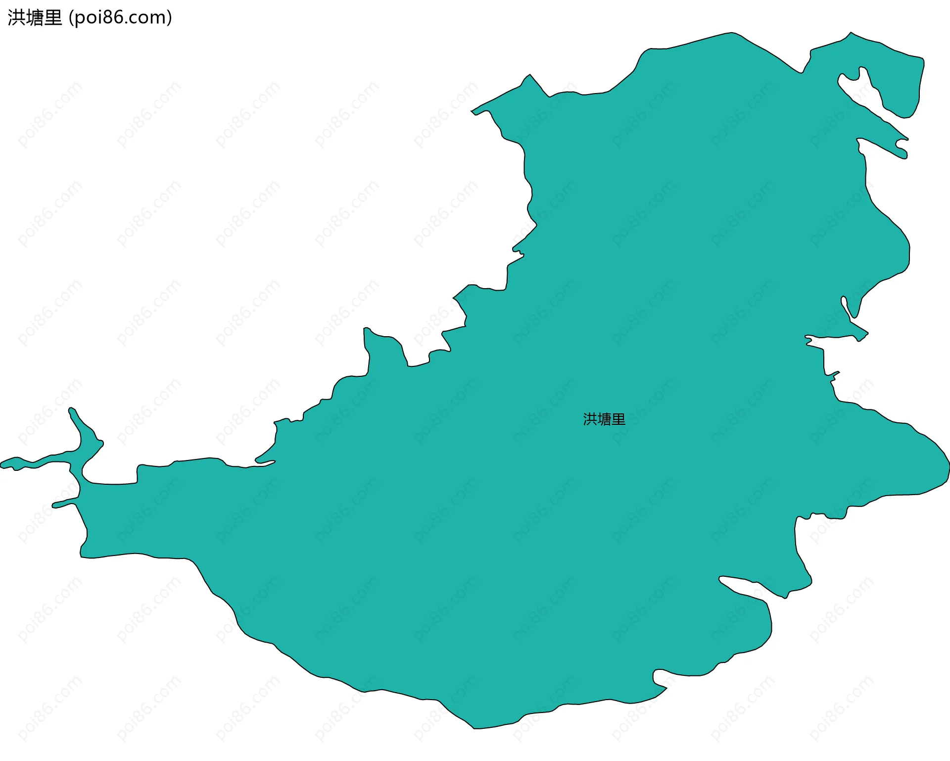 洪塘里边界地图