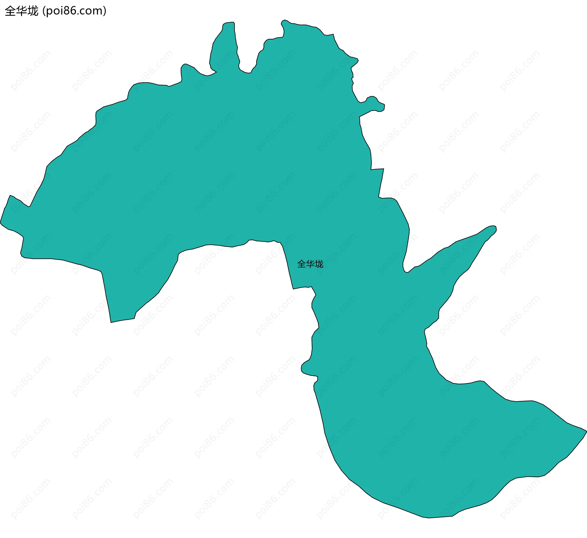 全华垅边界地图