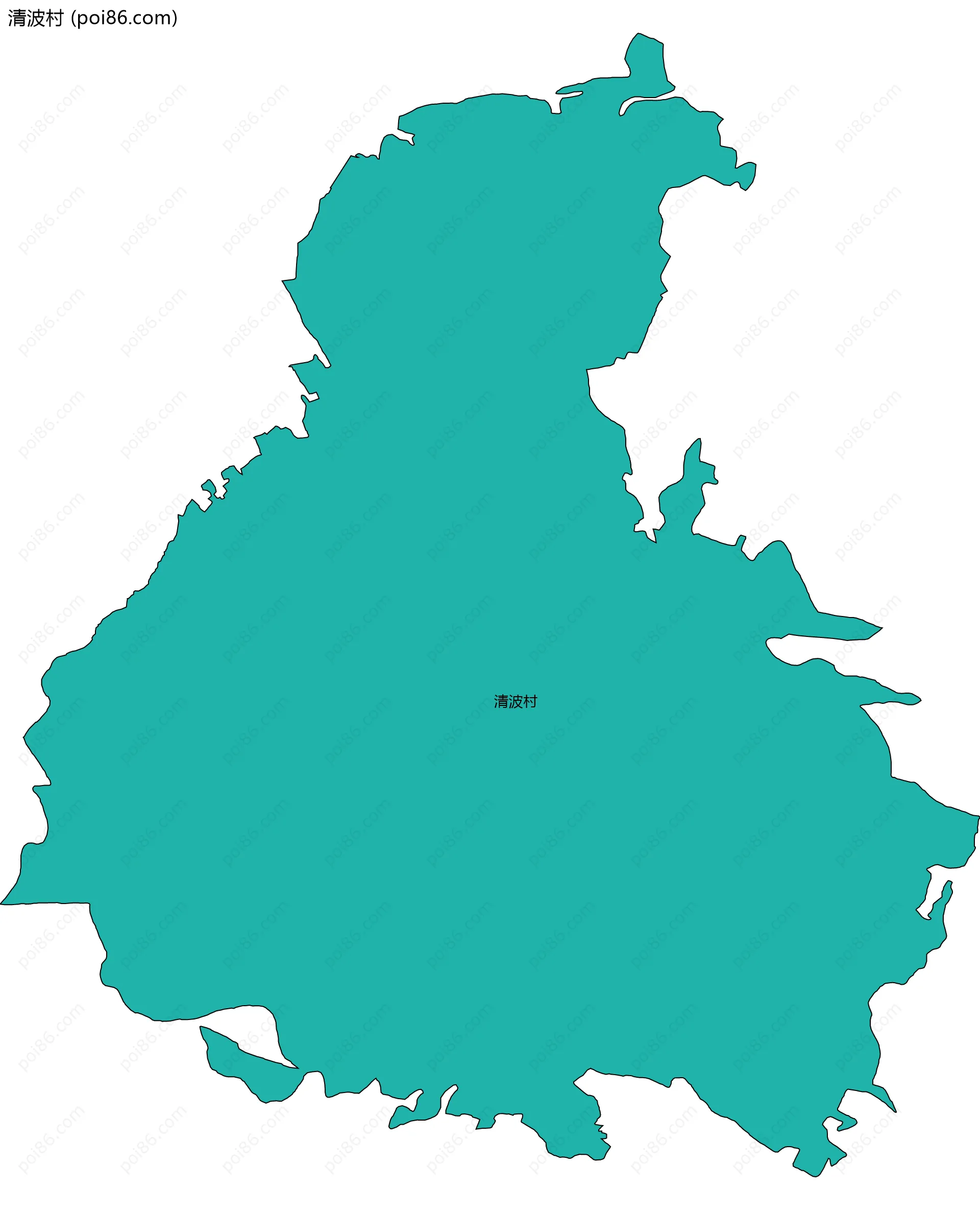 清波村边界地图