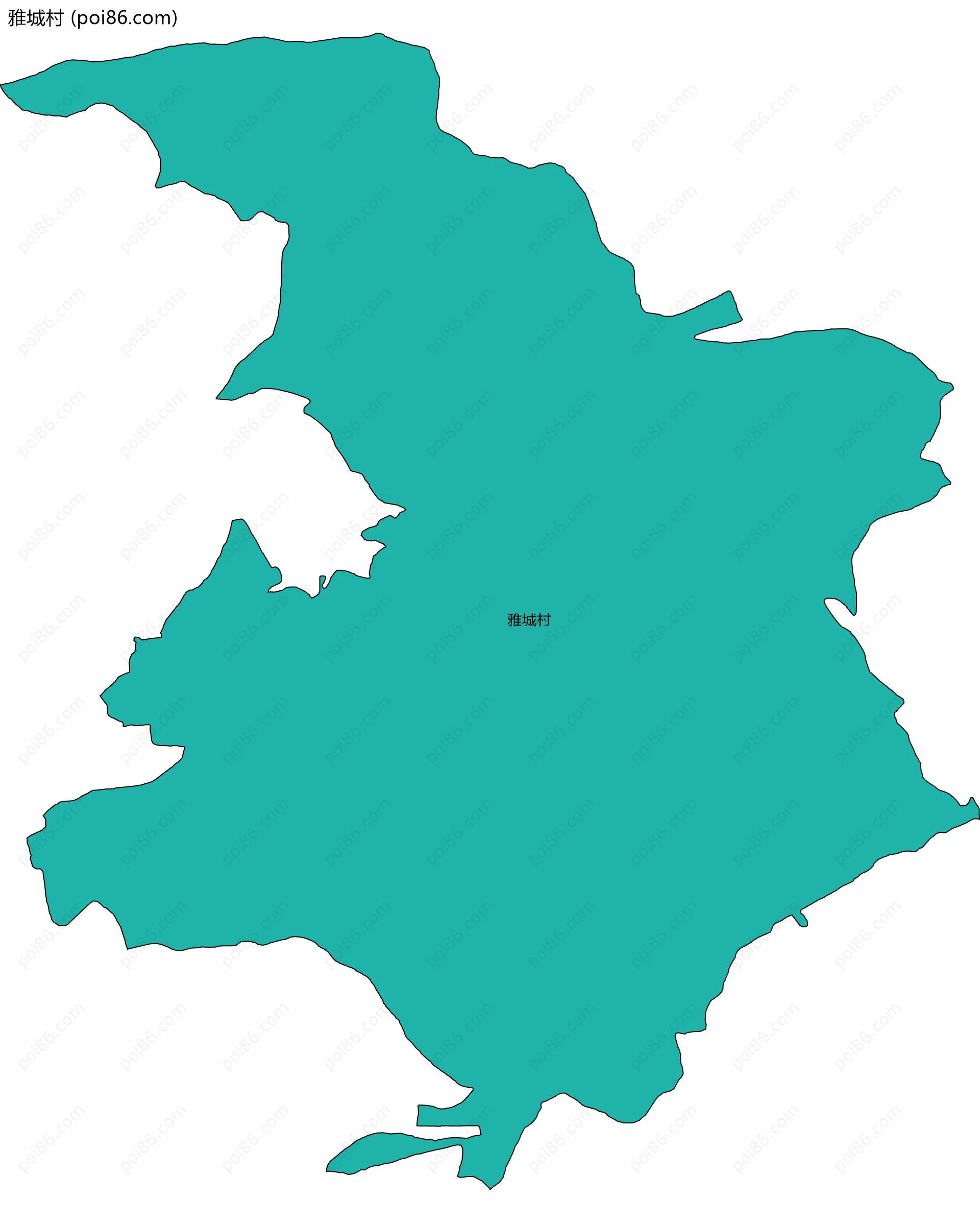 雅城村边界地图