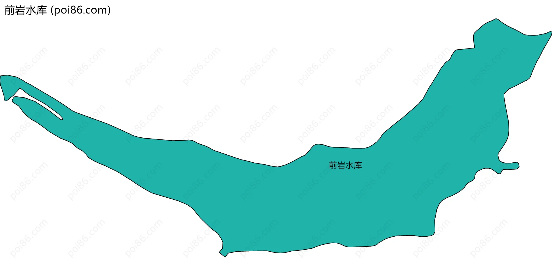 前岩水库边界地图