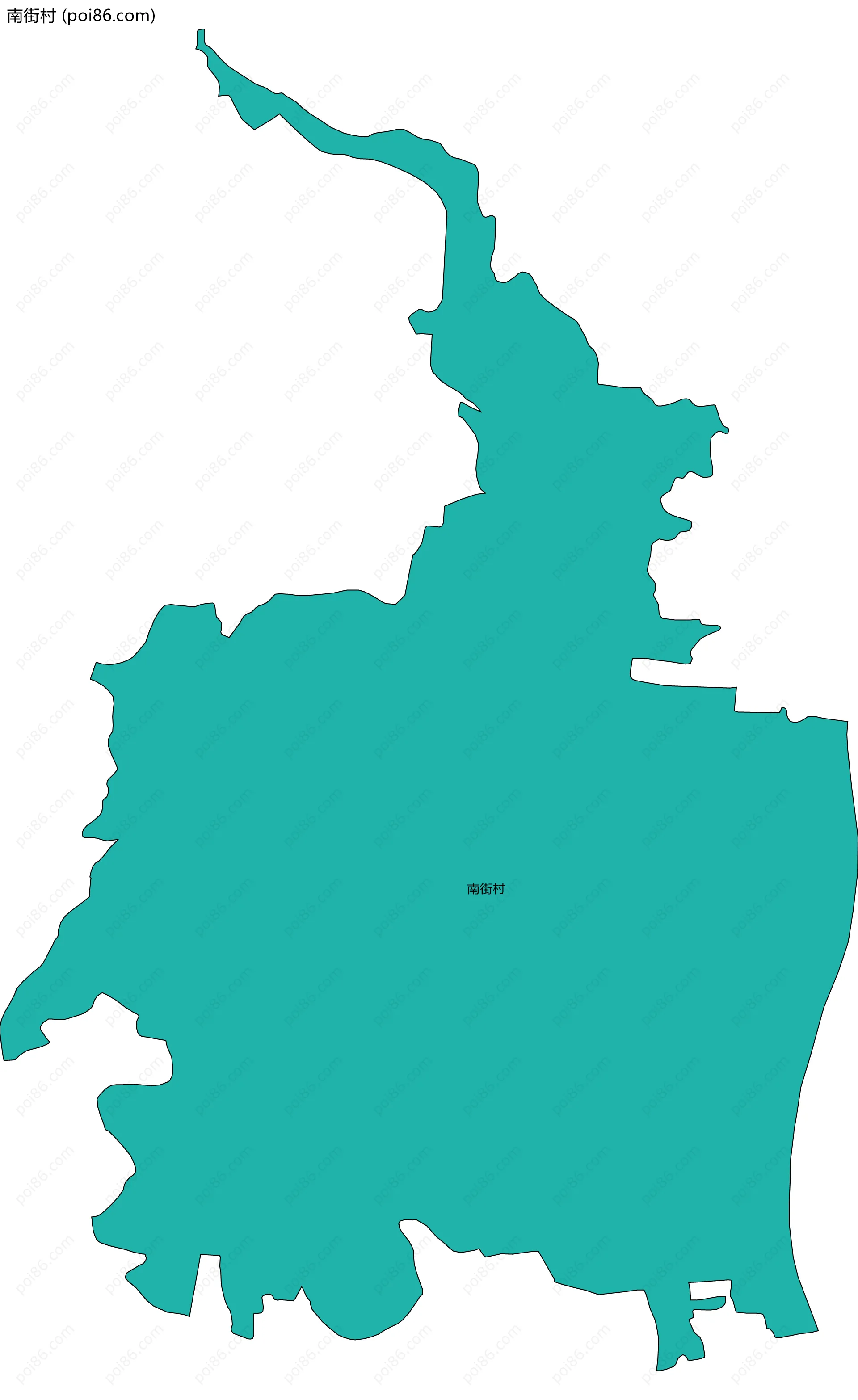 南街村边界地图