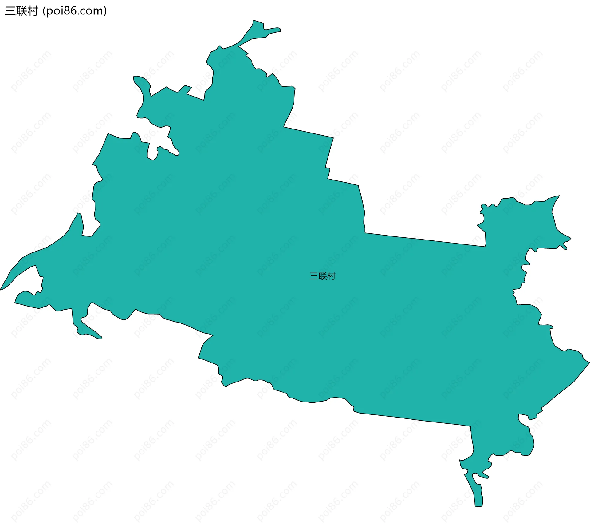 三联村边界地图
