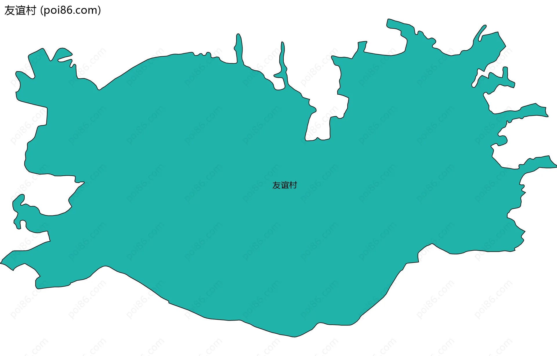 友谊村边界地图