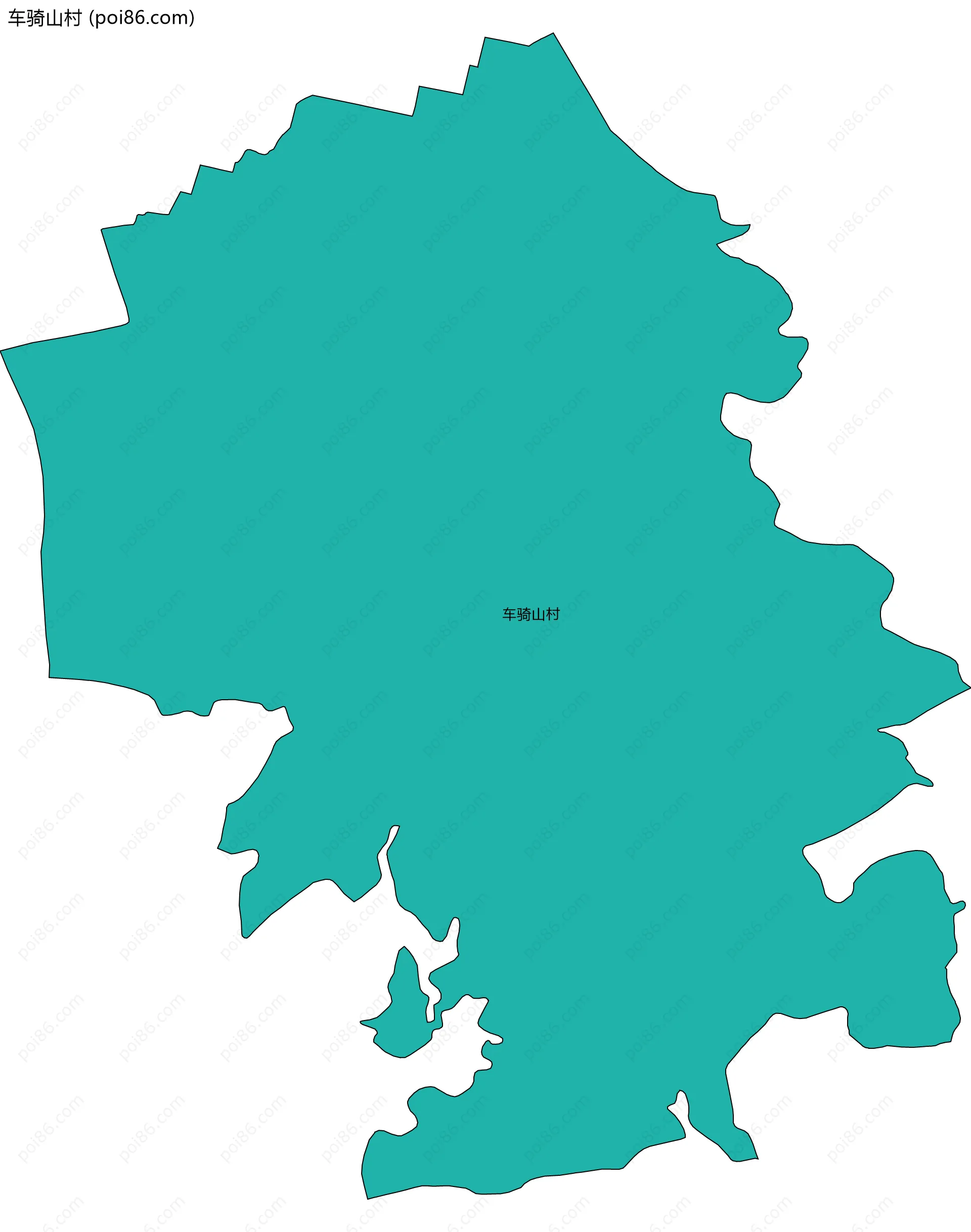 车骑山村边界地图