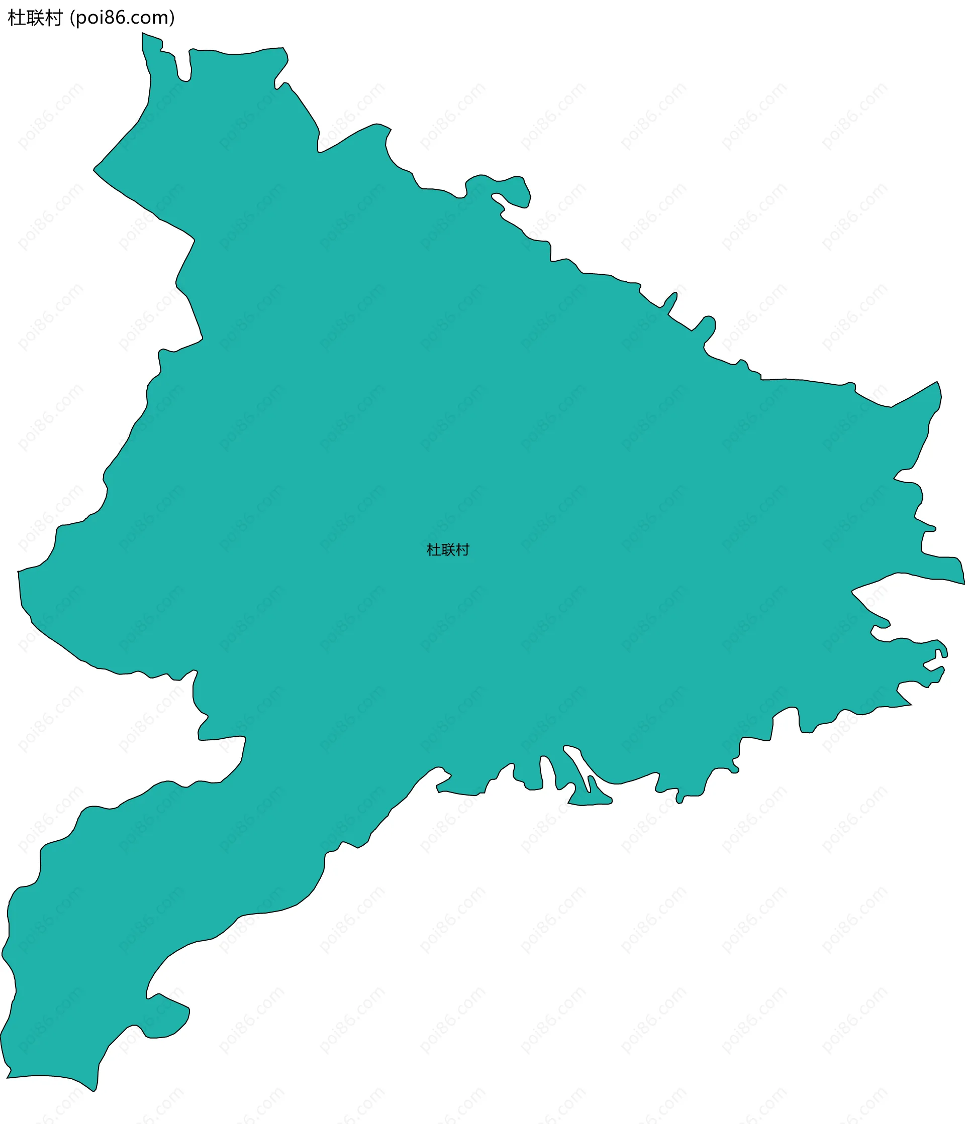 杜联村边界地图