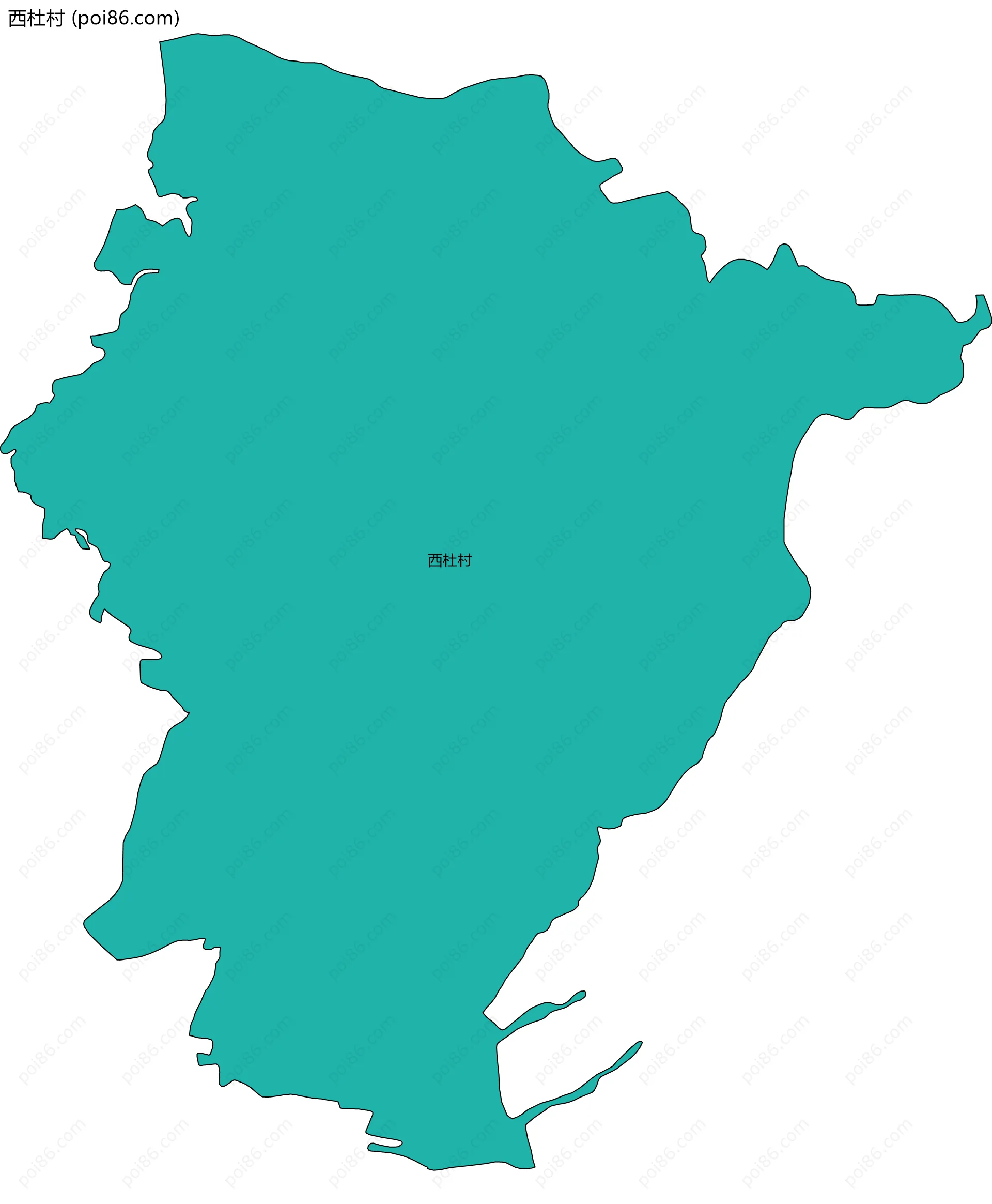 西杜村边界地图