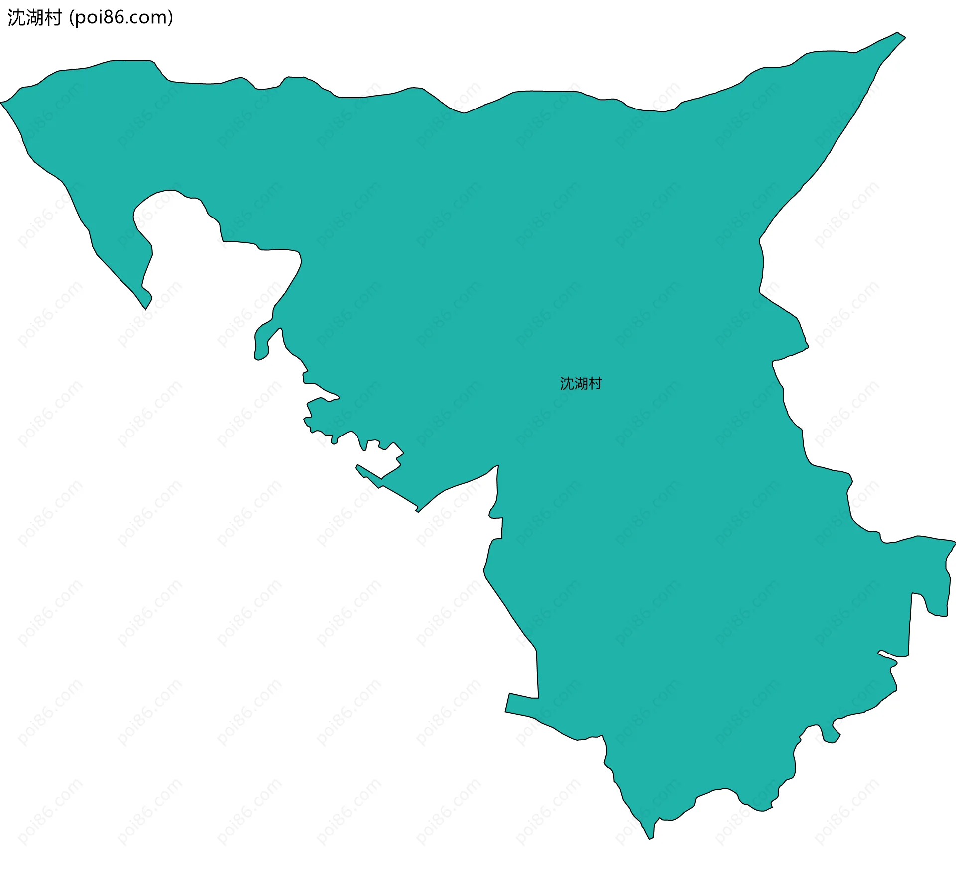 沈湖村边界地图