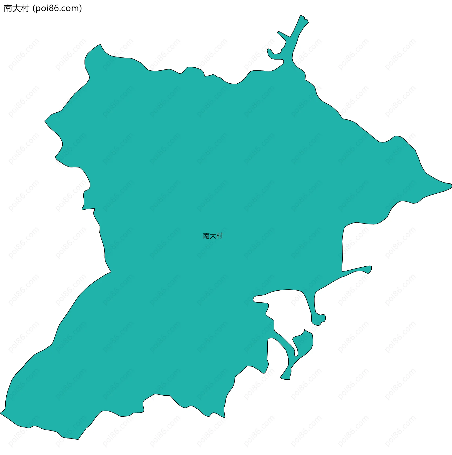 南大村边界地图