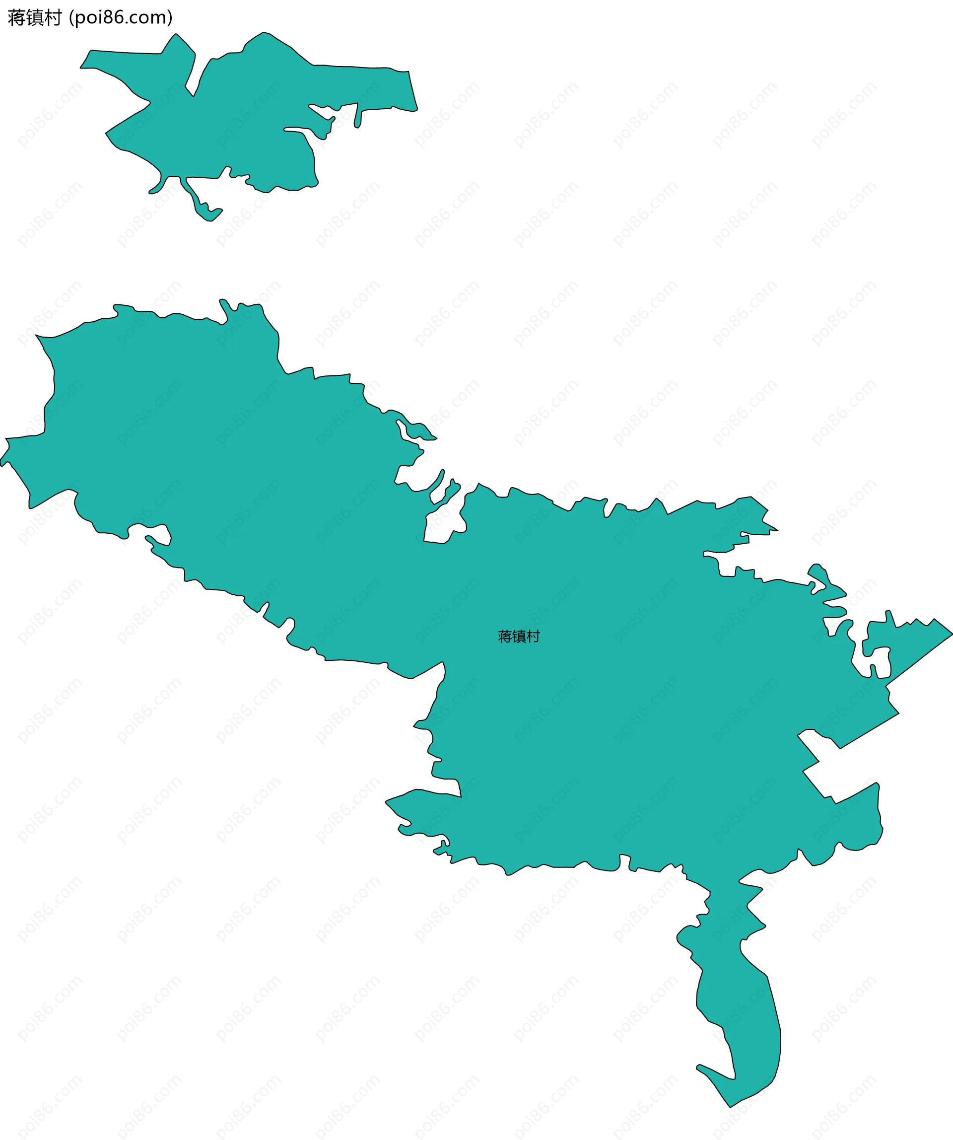 蒋镇村边界地图