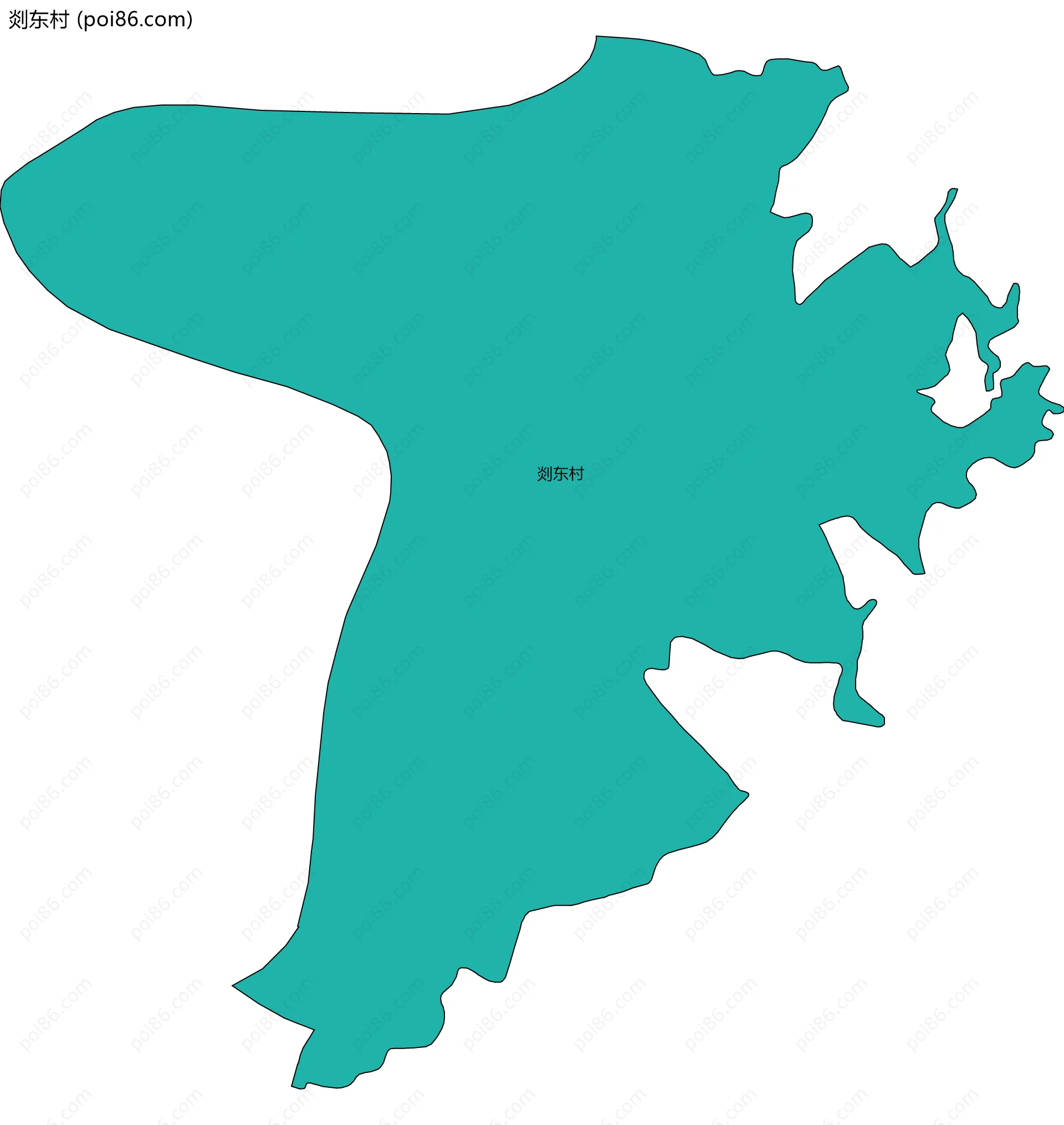 剡东村边界地图