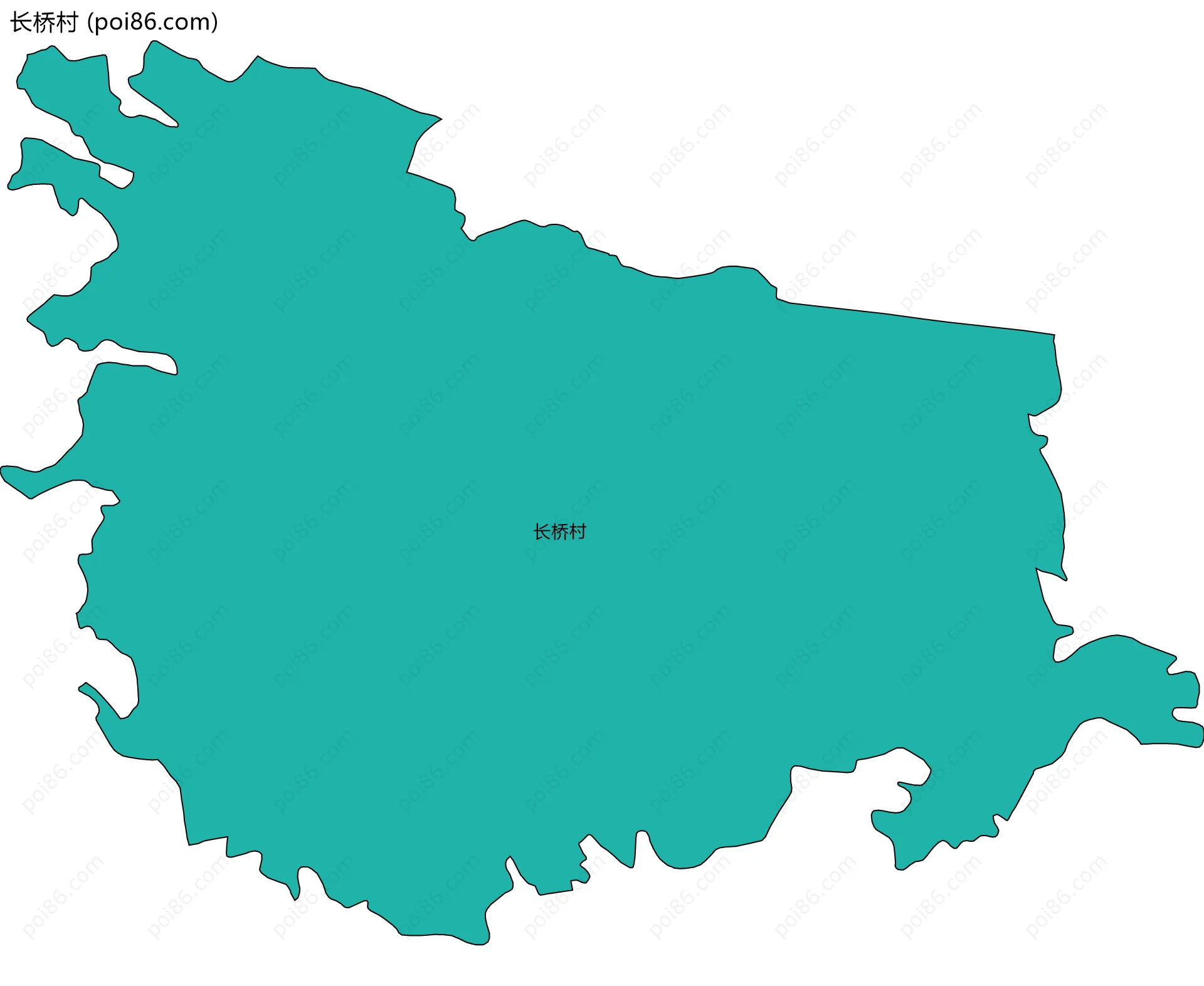 长桥村边界地图