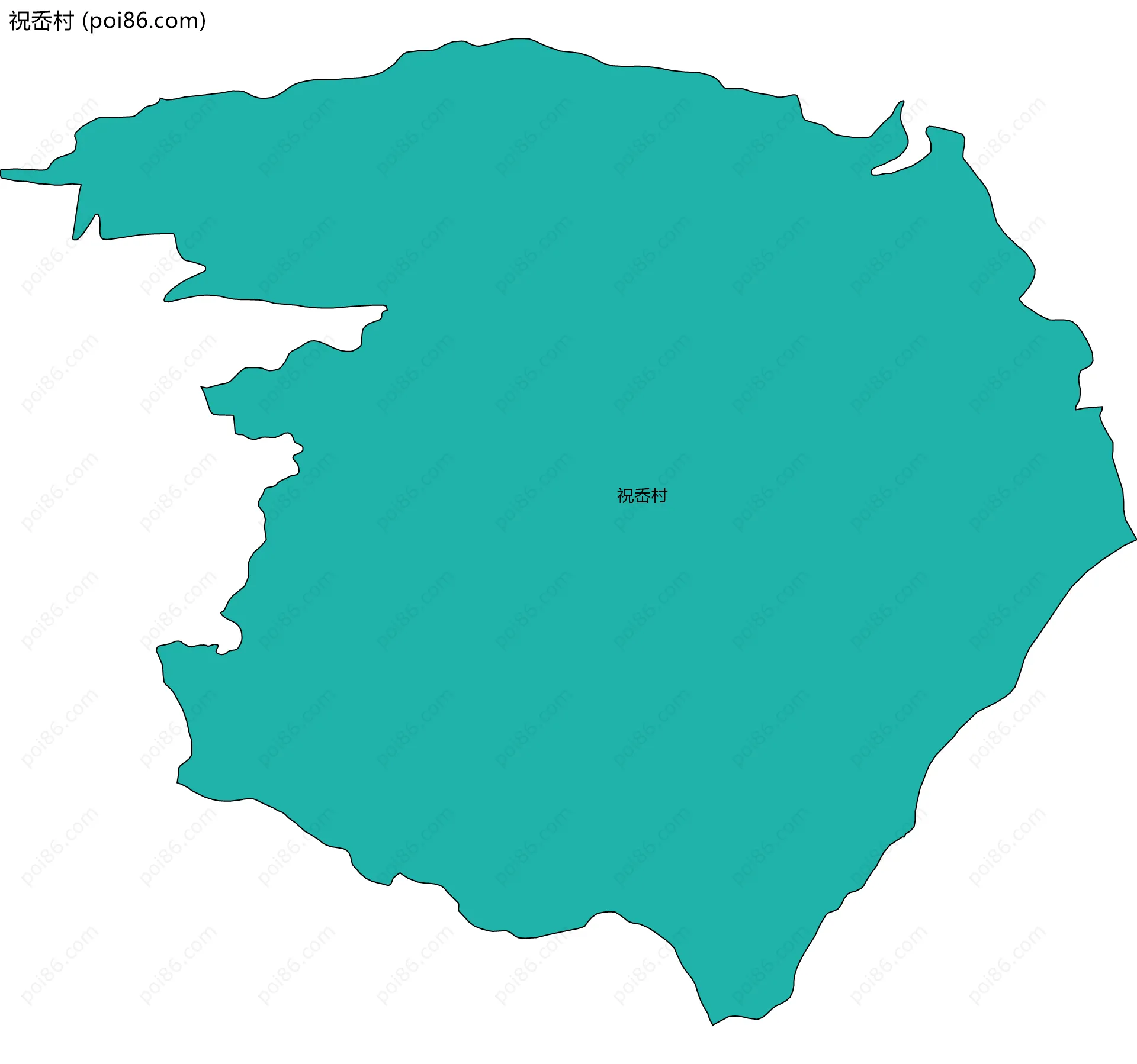 祝岙村边界地图