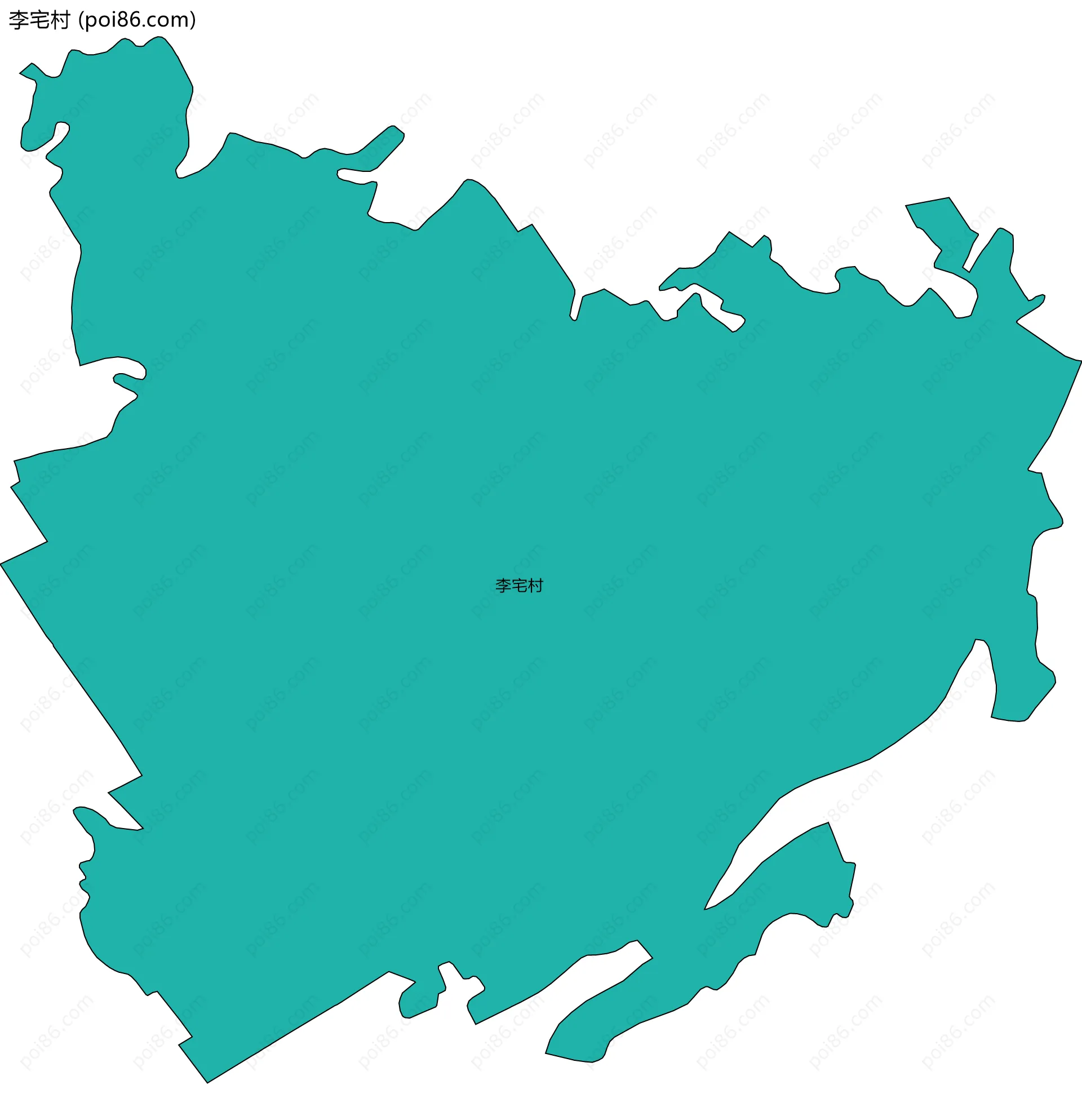 李宅村边界地图
