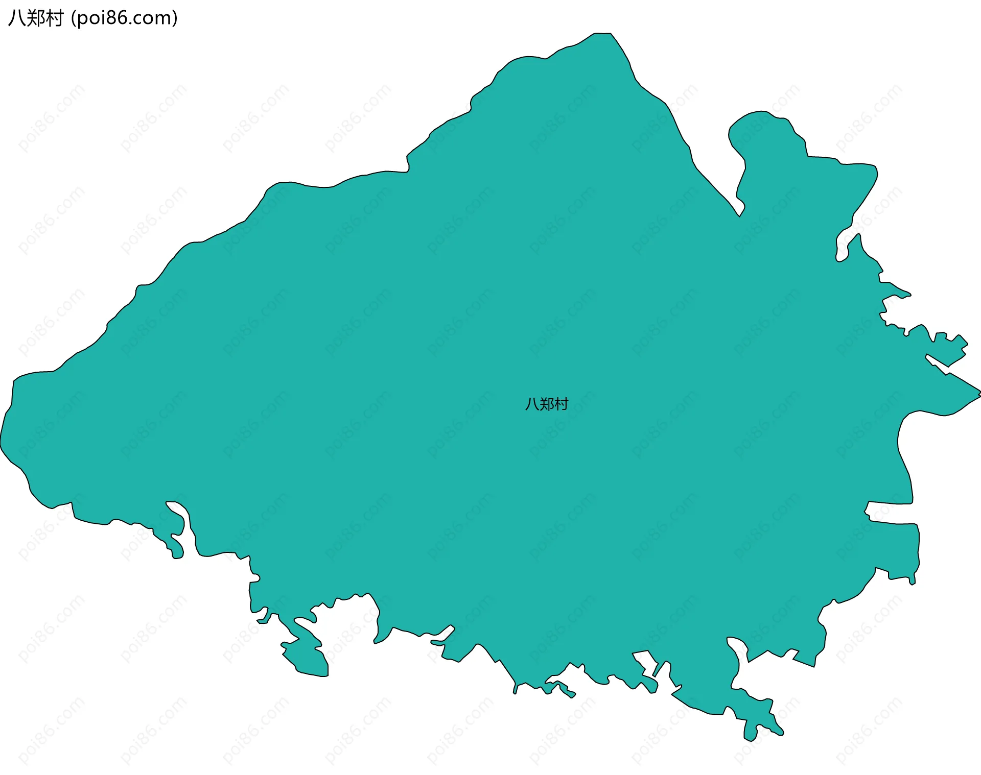 八郑村边界地图