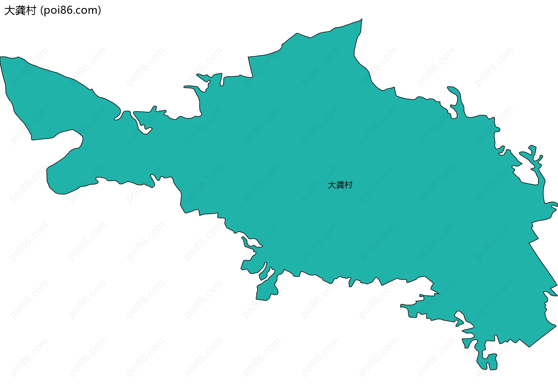 大龚村边界地图