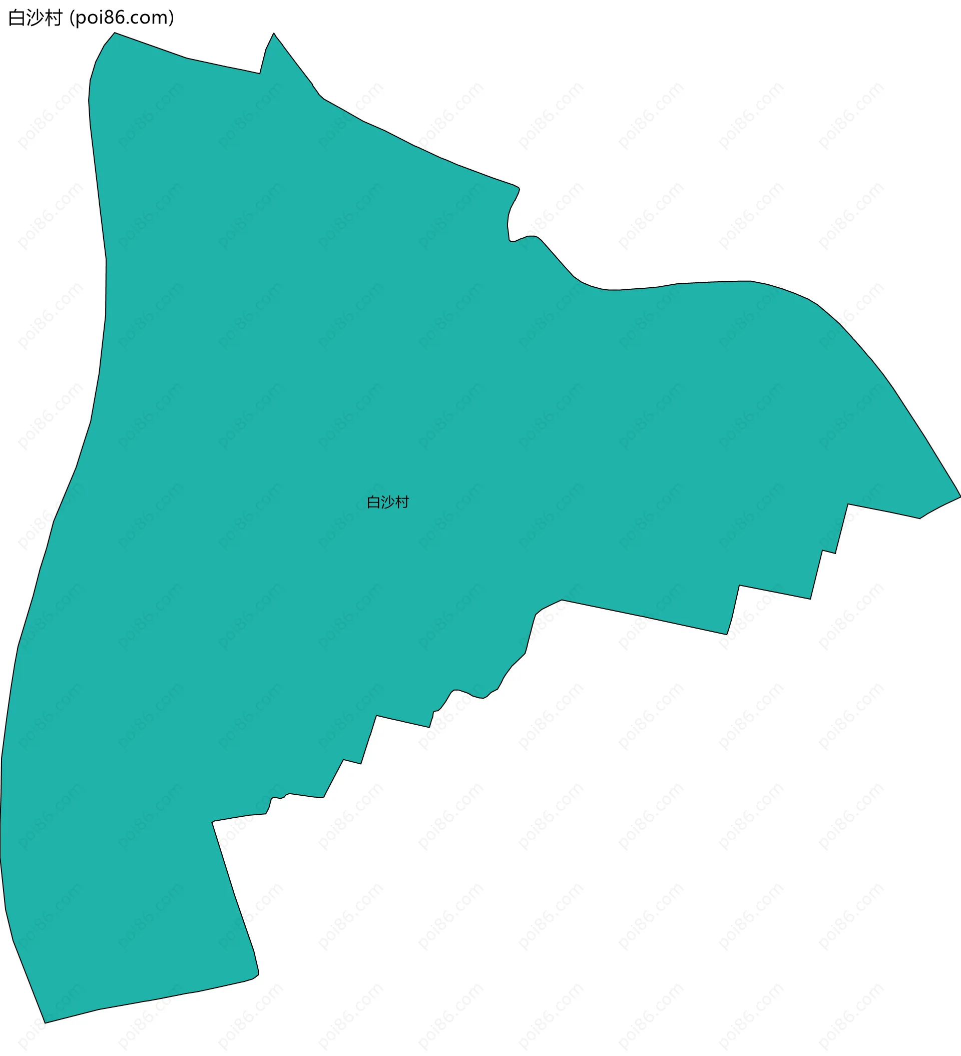 白沙村边界地图