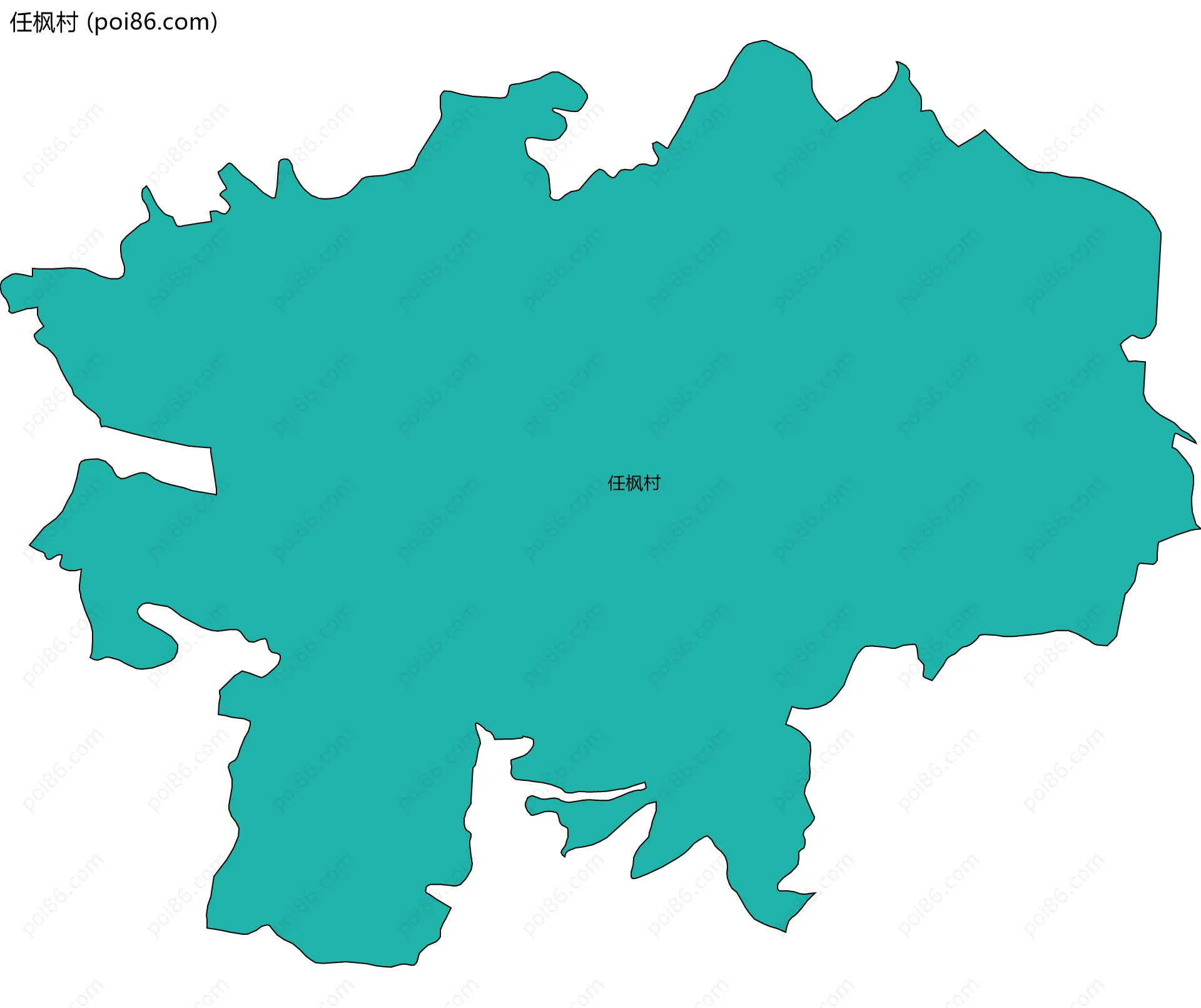 任枫村边界地图