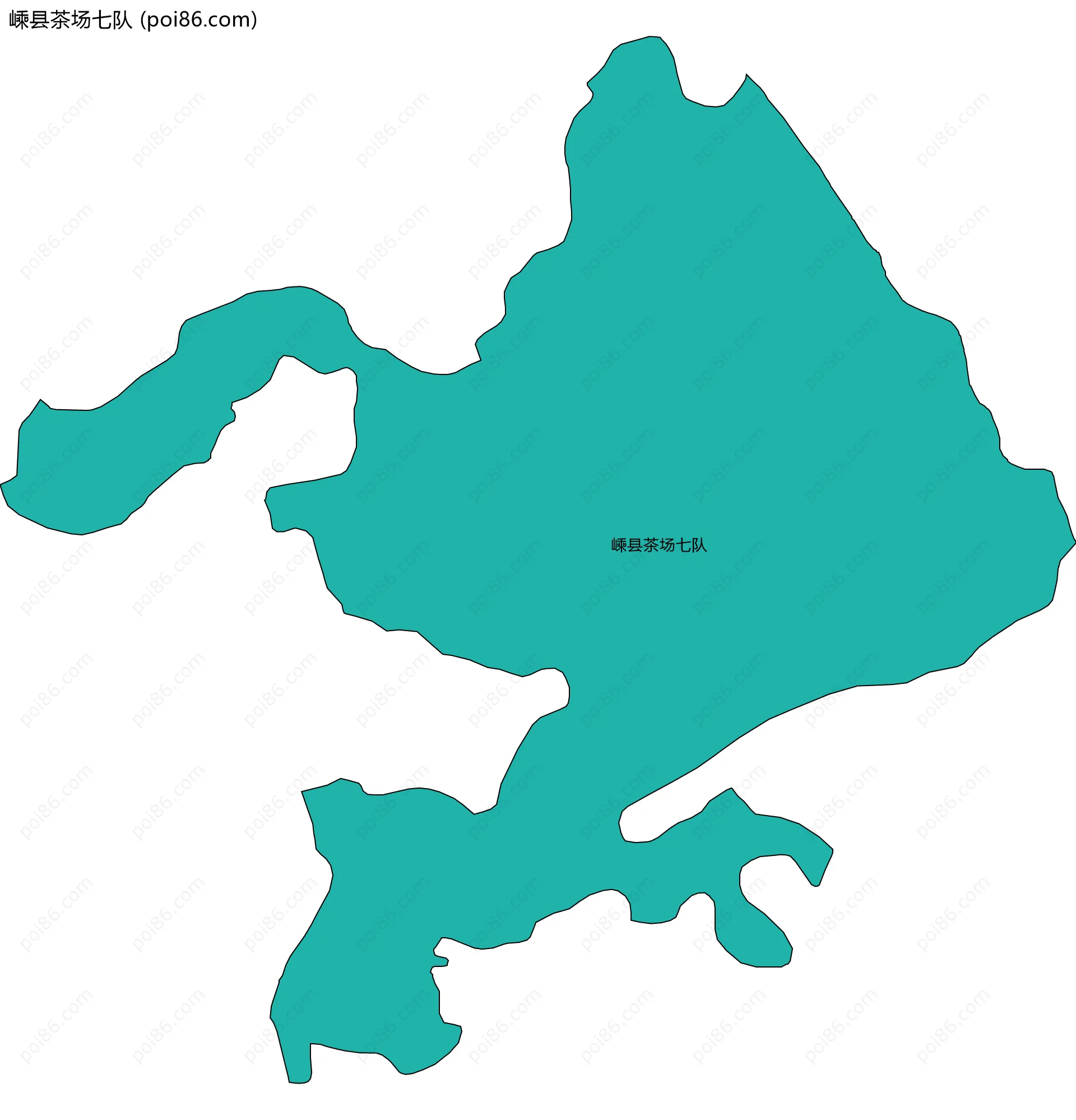 嵊县茶场七队边界地图