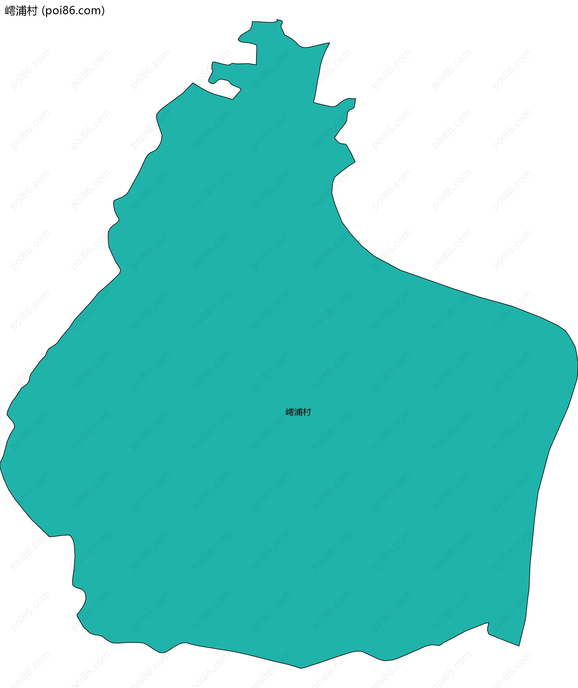 嶀浦村边界地图