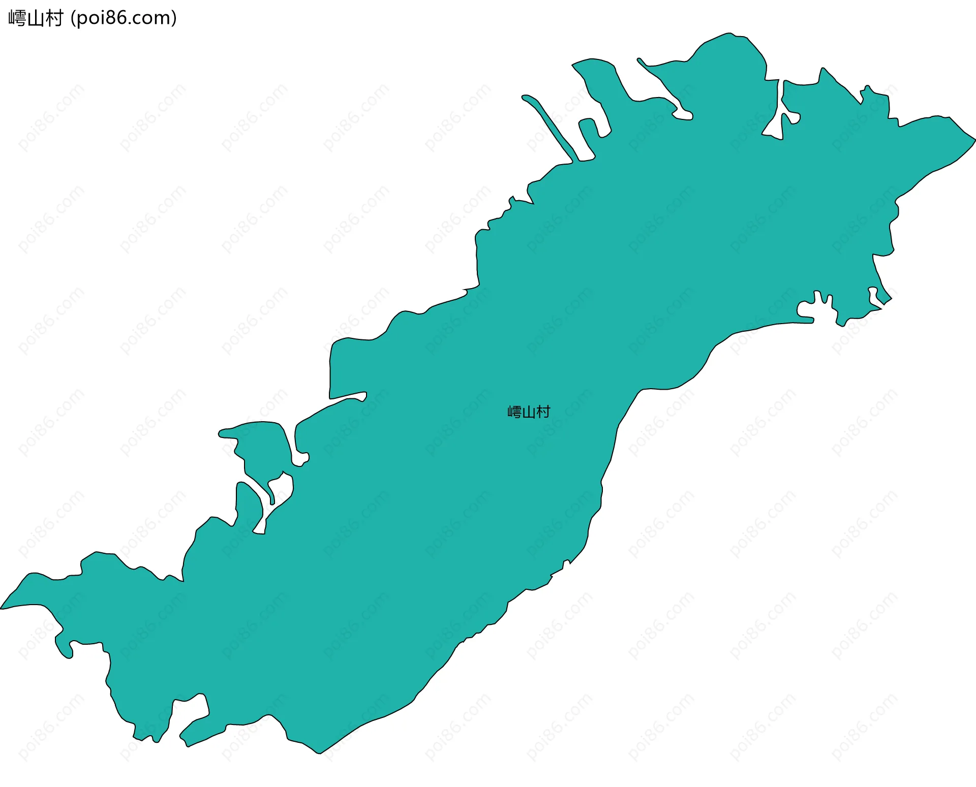 嶀山村边界地图