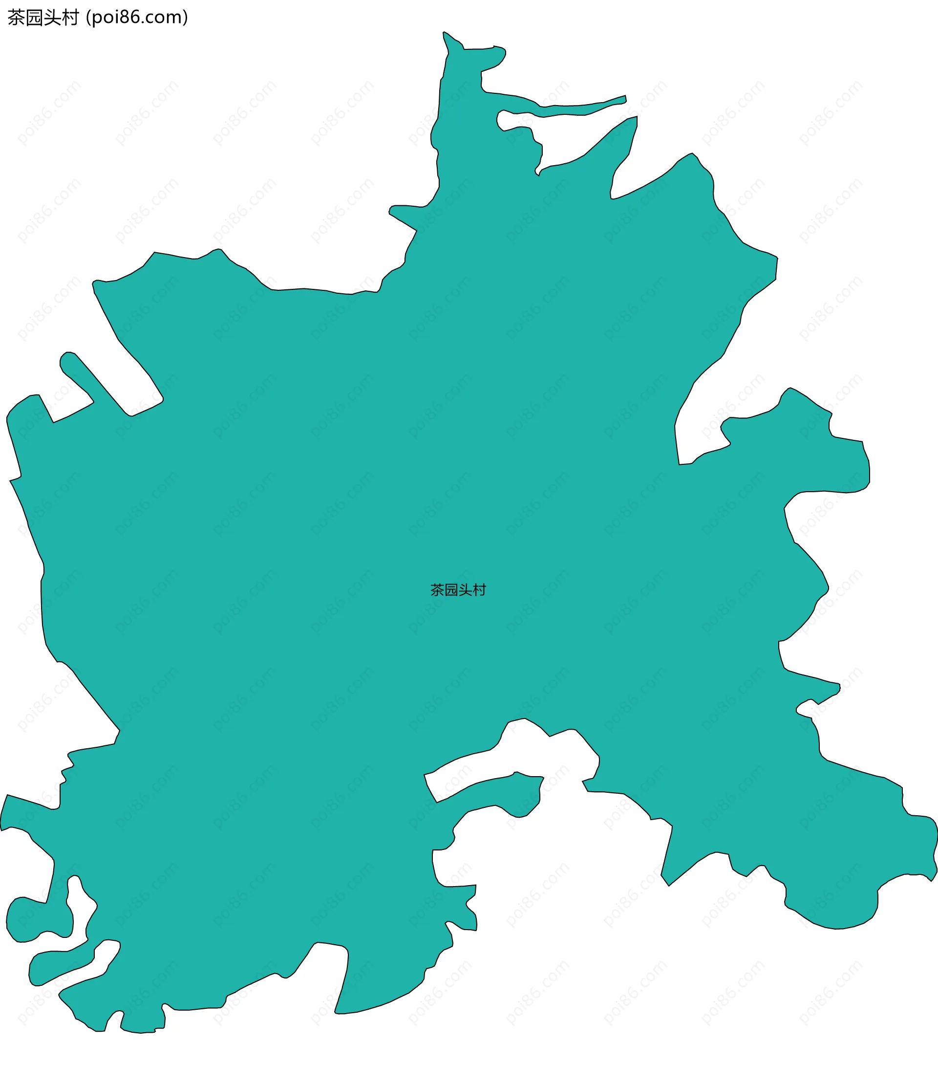 茶园头村边界地图