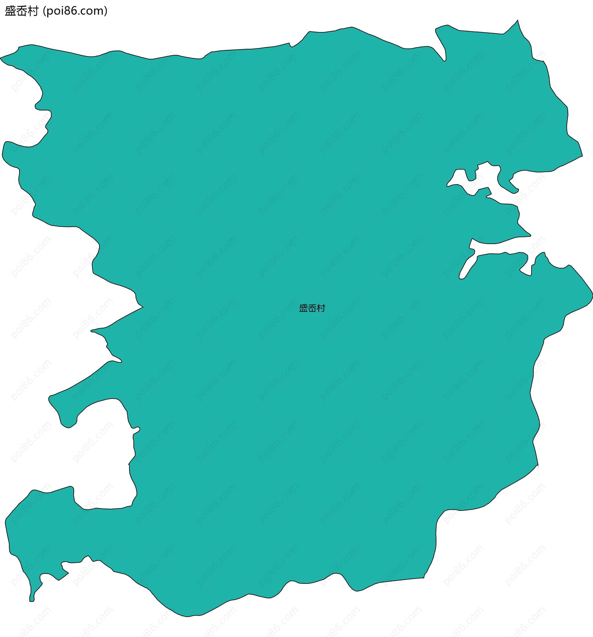 盛岙村边界地图
