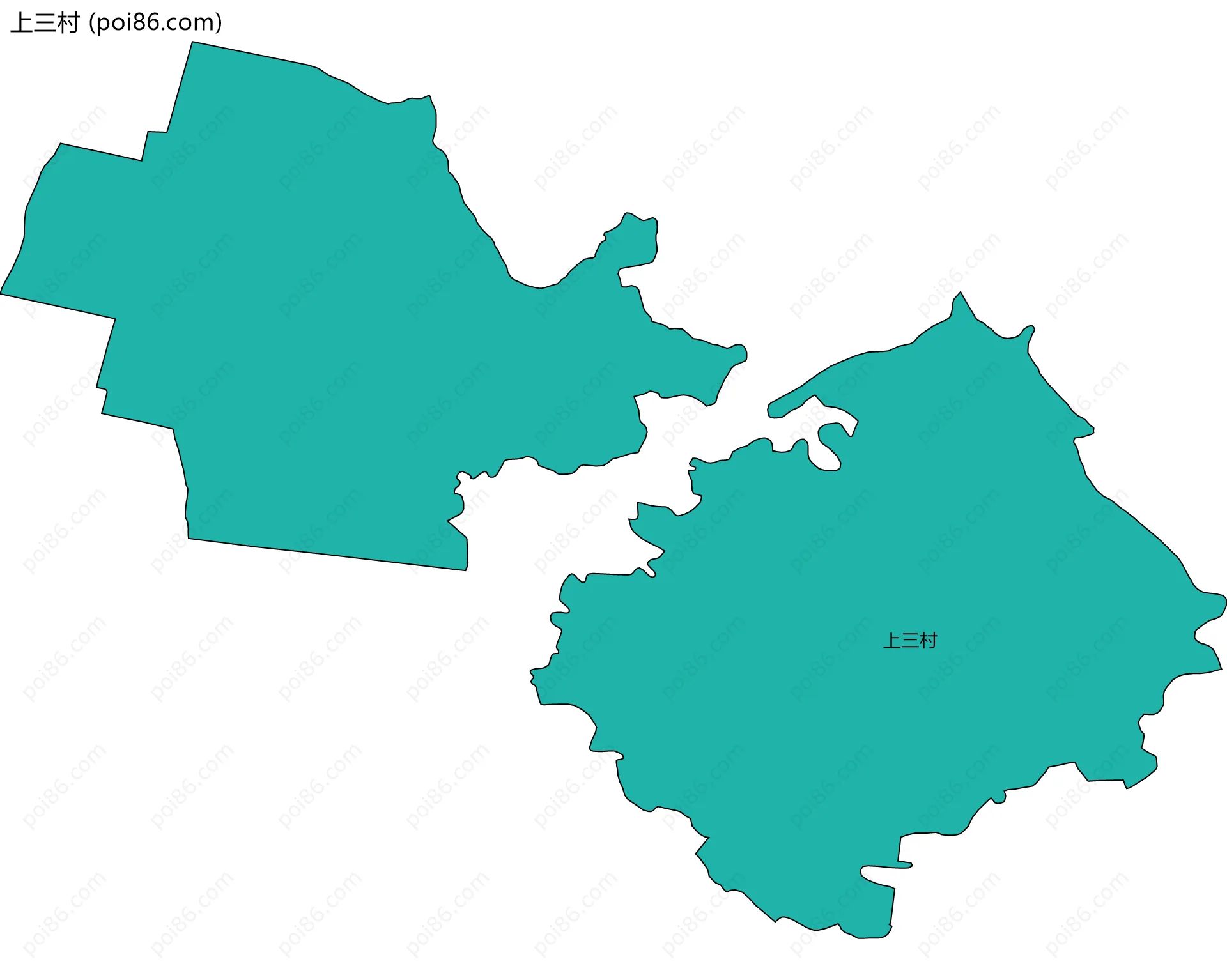 上三村边界地图