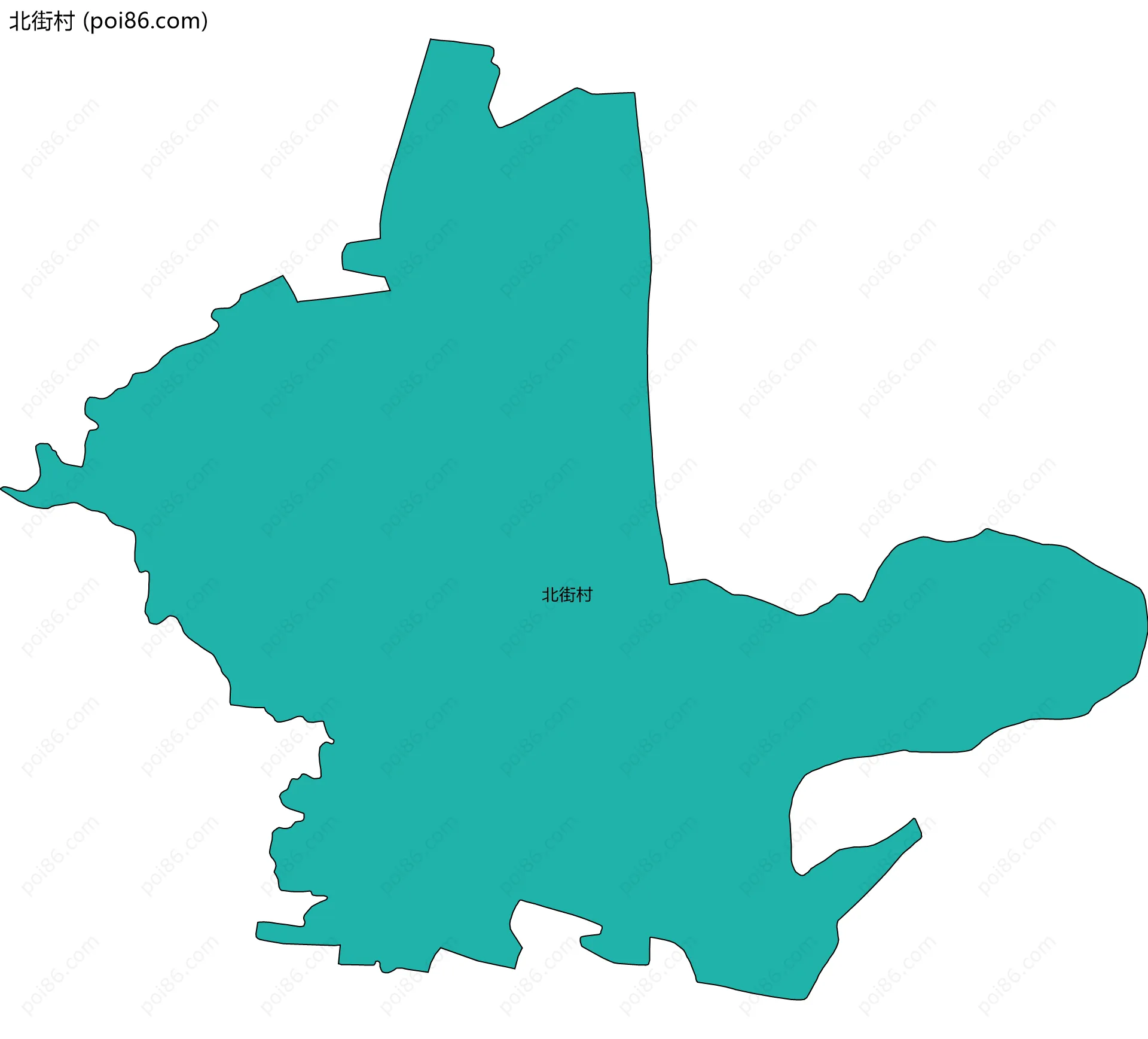 北街村边界地图