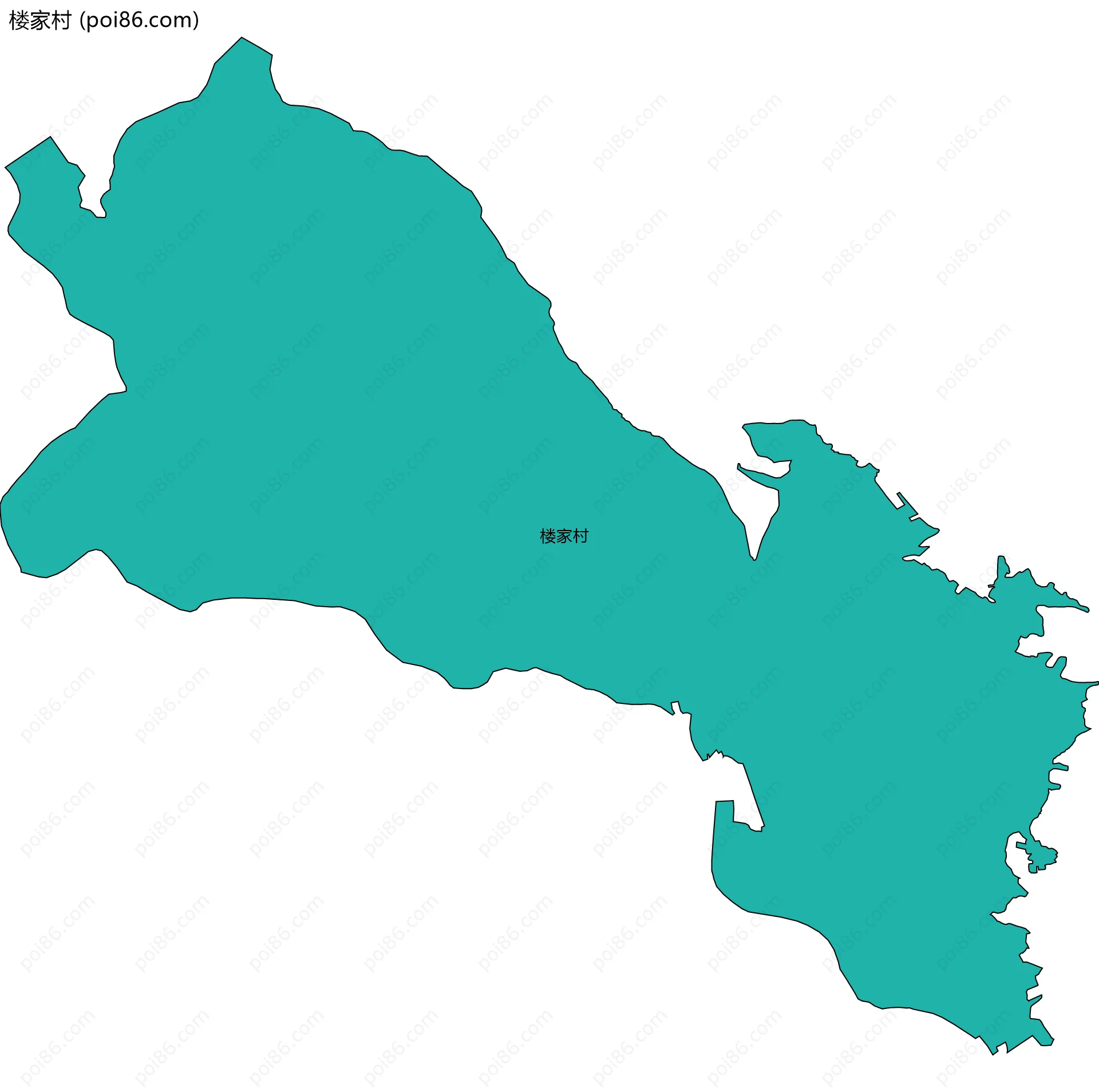 楼家村边界地图