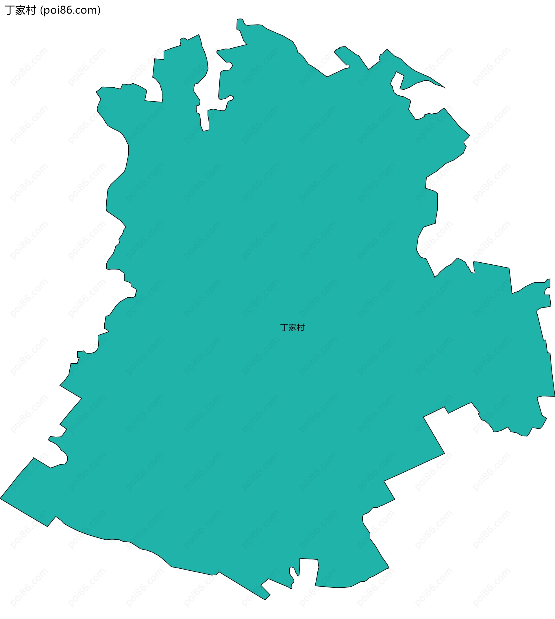 丁家村边界地图