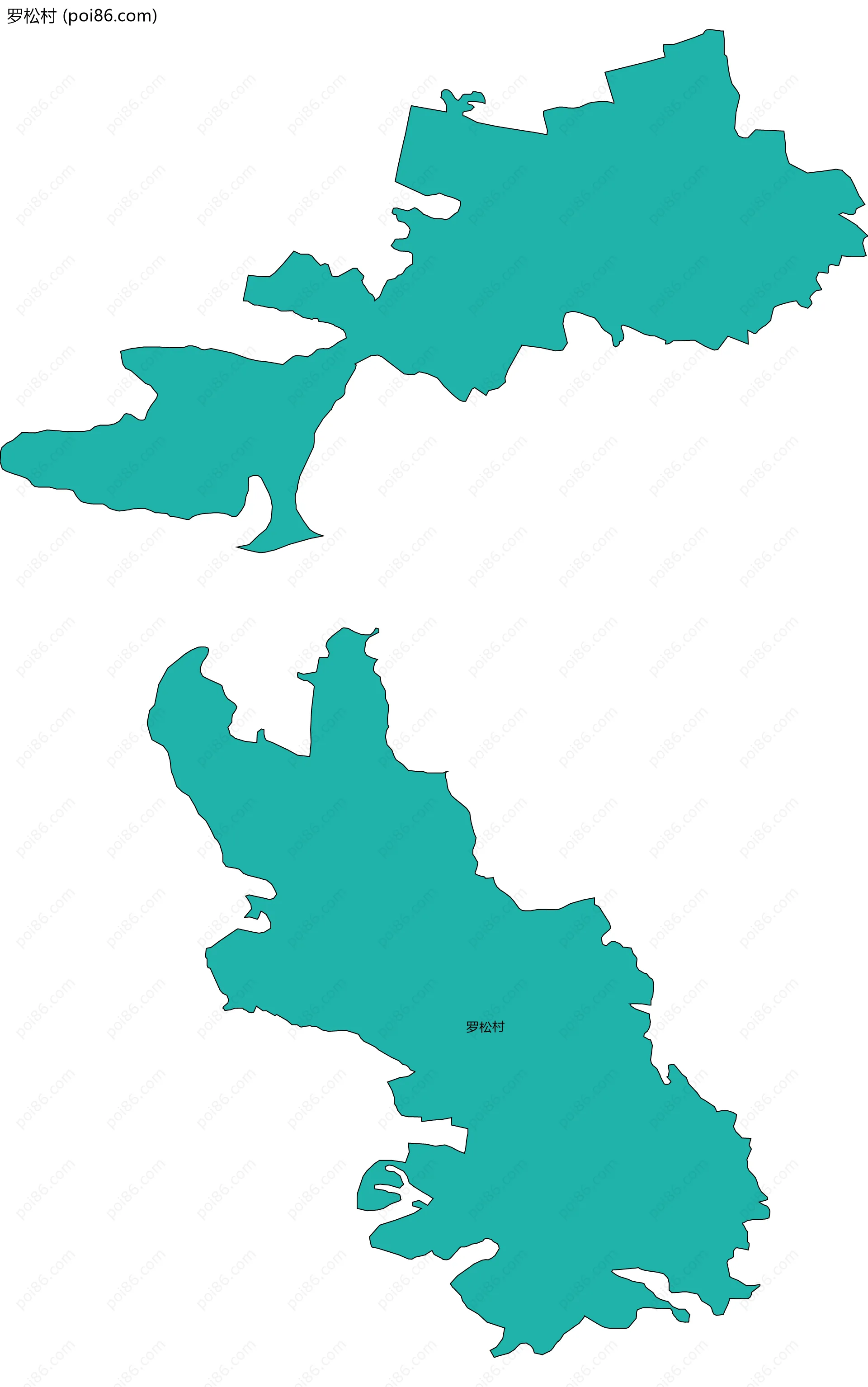 罗松村边界地图