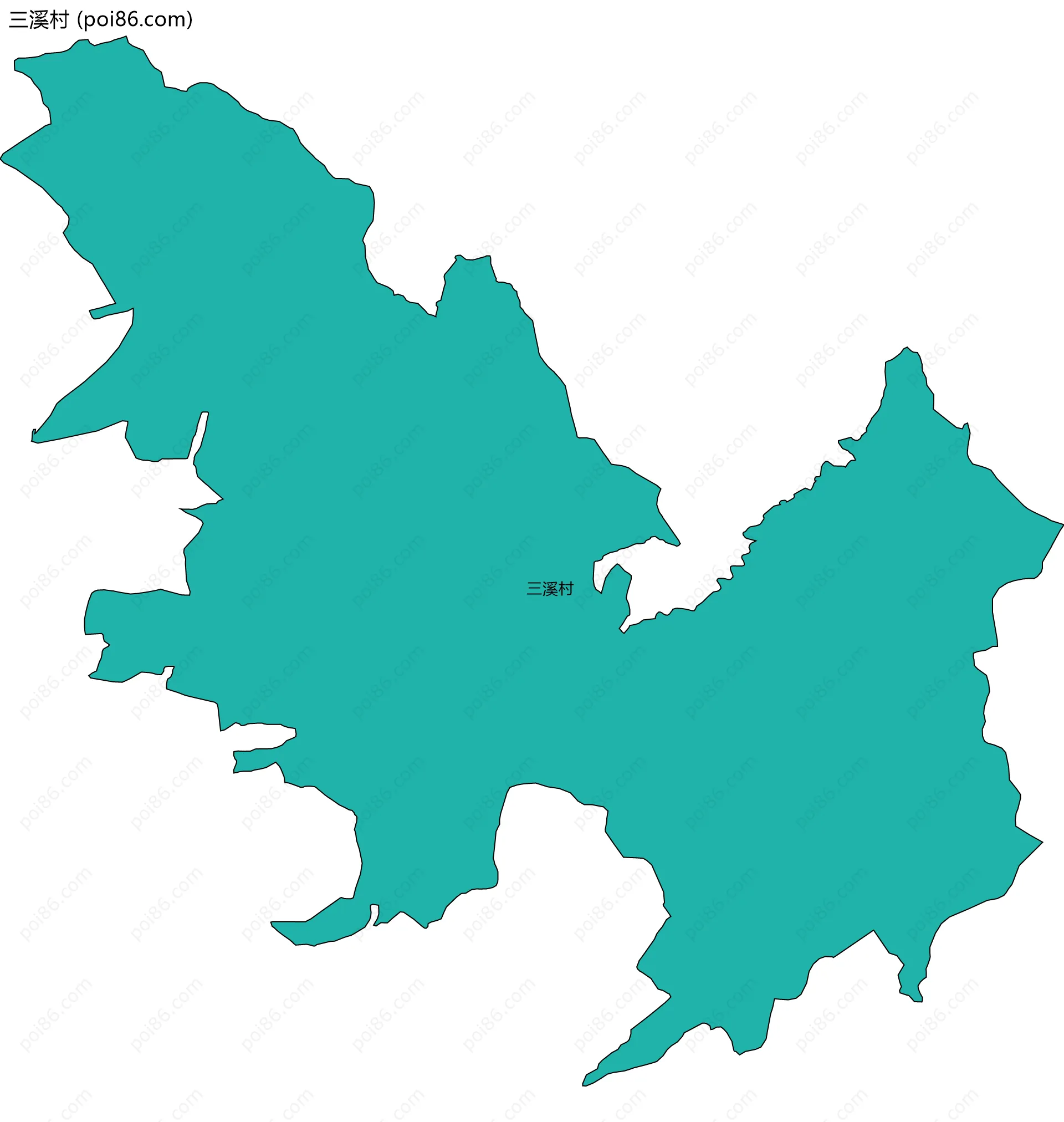 三溪村边界地图