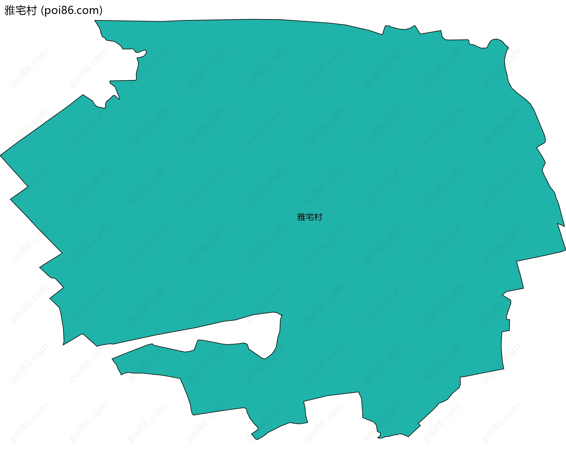 雅宅村边界地图