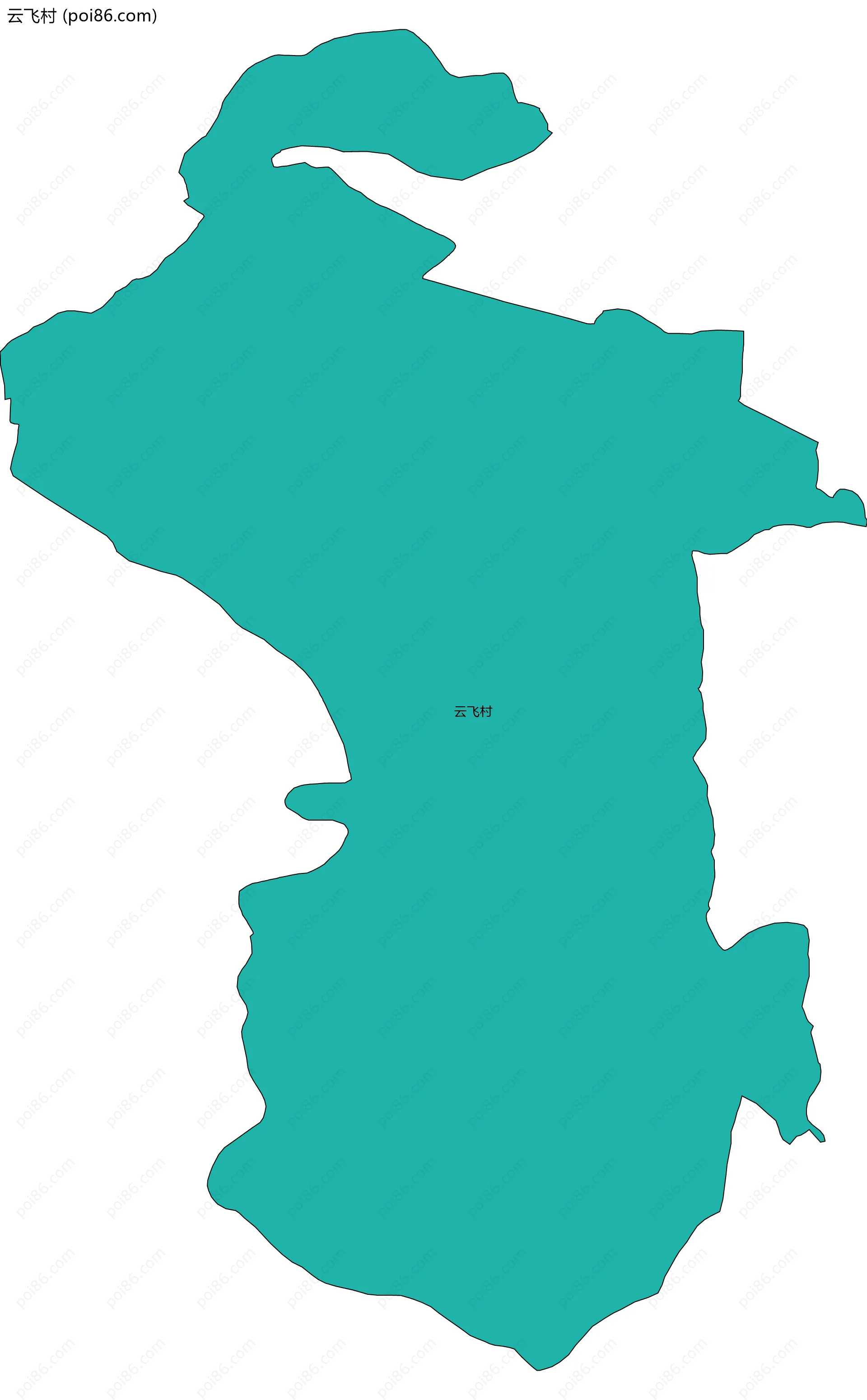 云飞村边界地图