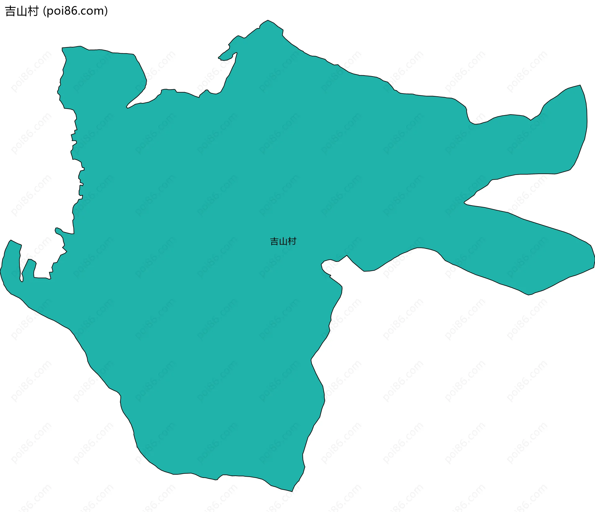 吉山村边界地图