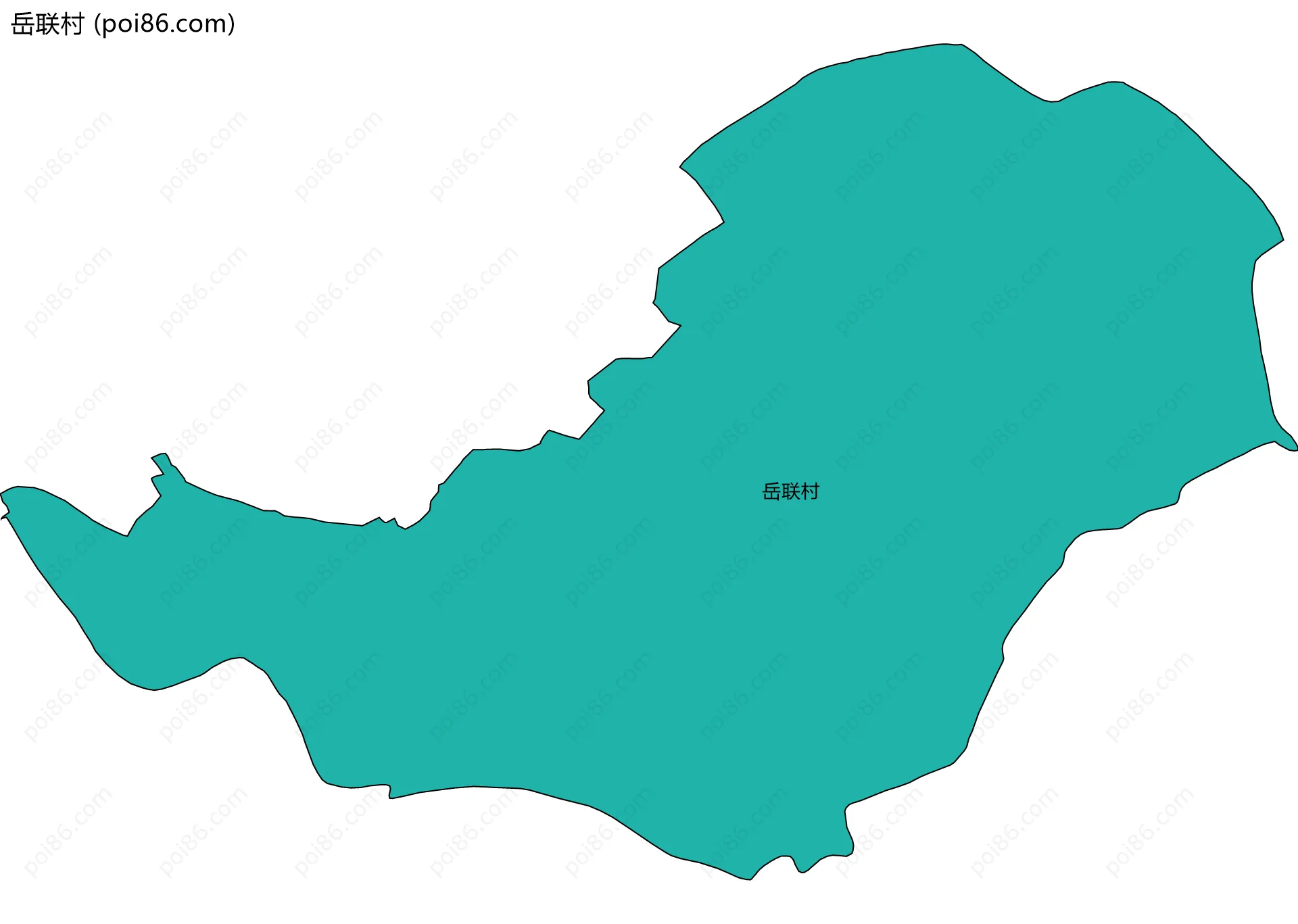 岳联村边界地图