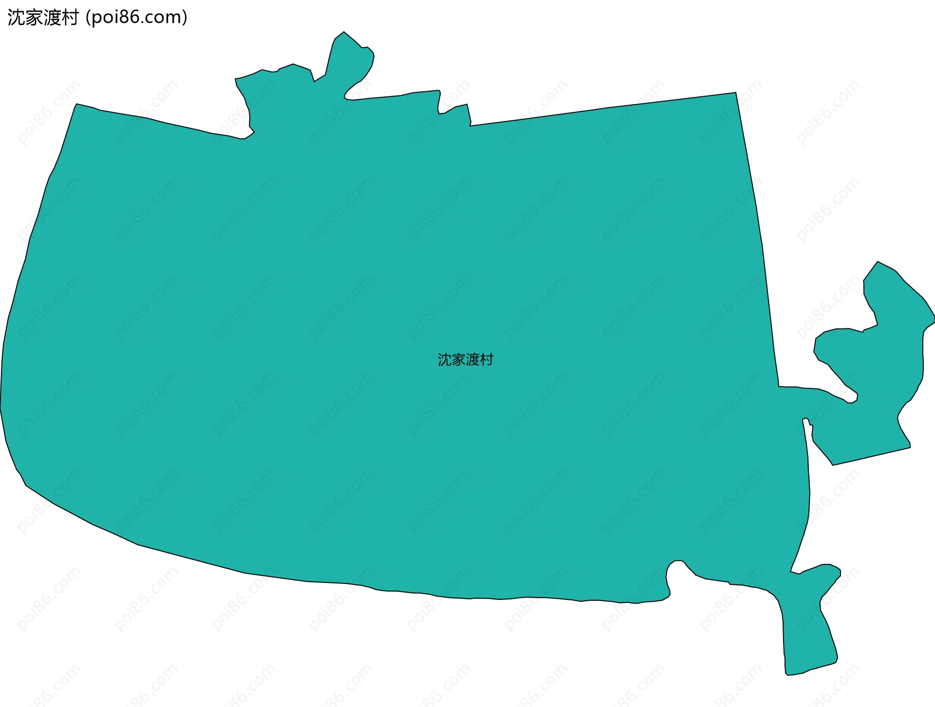 沈家渡村边界地图