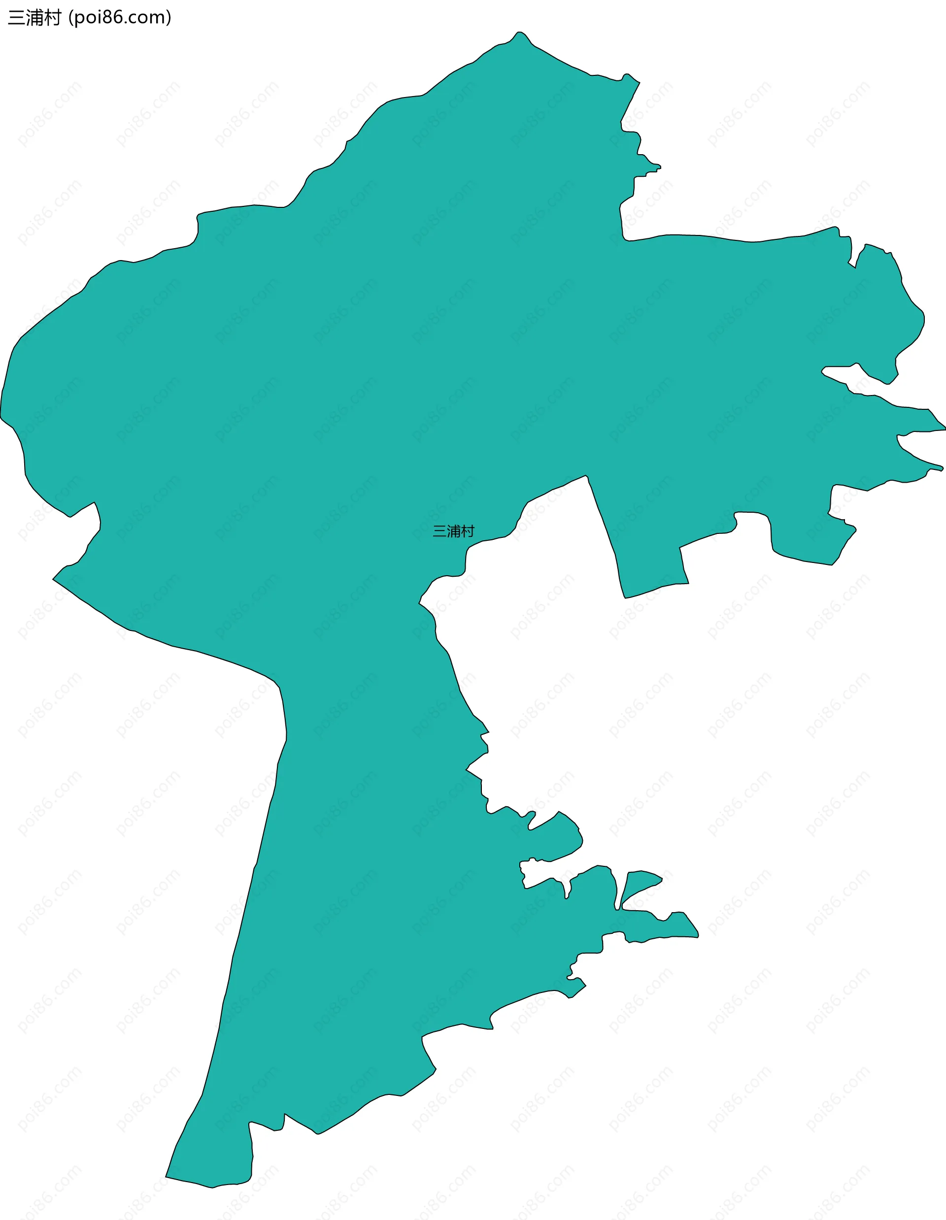 三浦村边界地图