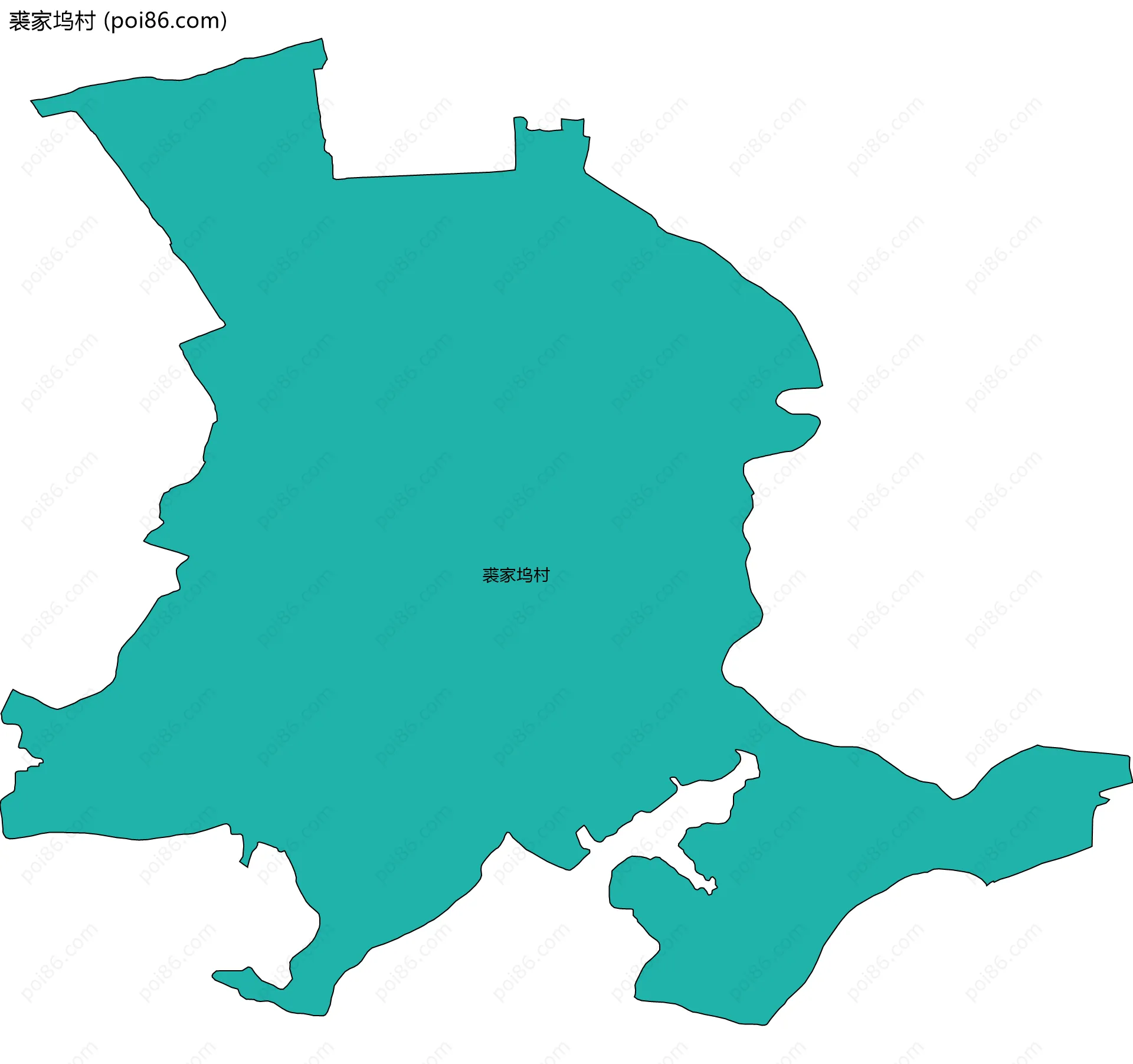 裘家坞村边界地图