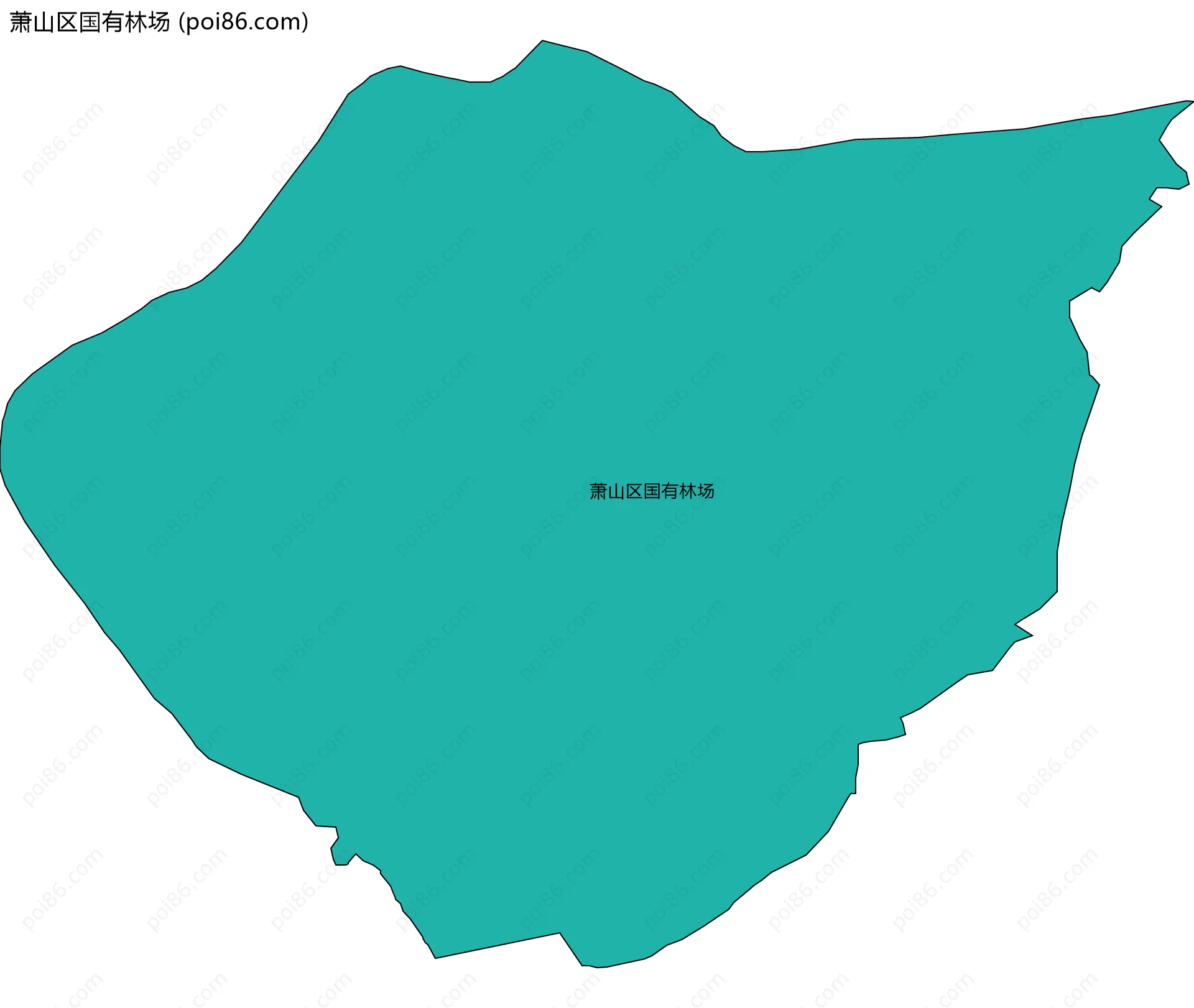 萧山区国有林场边界地图