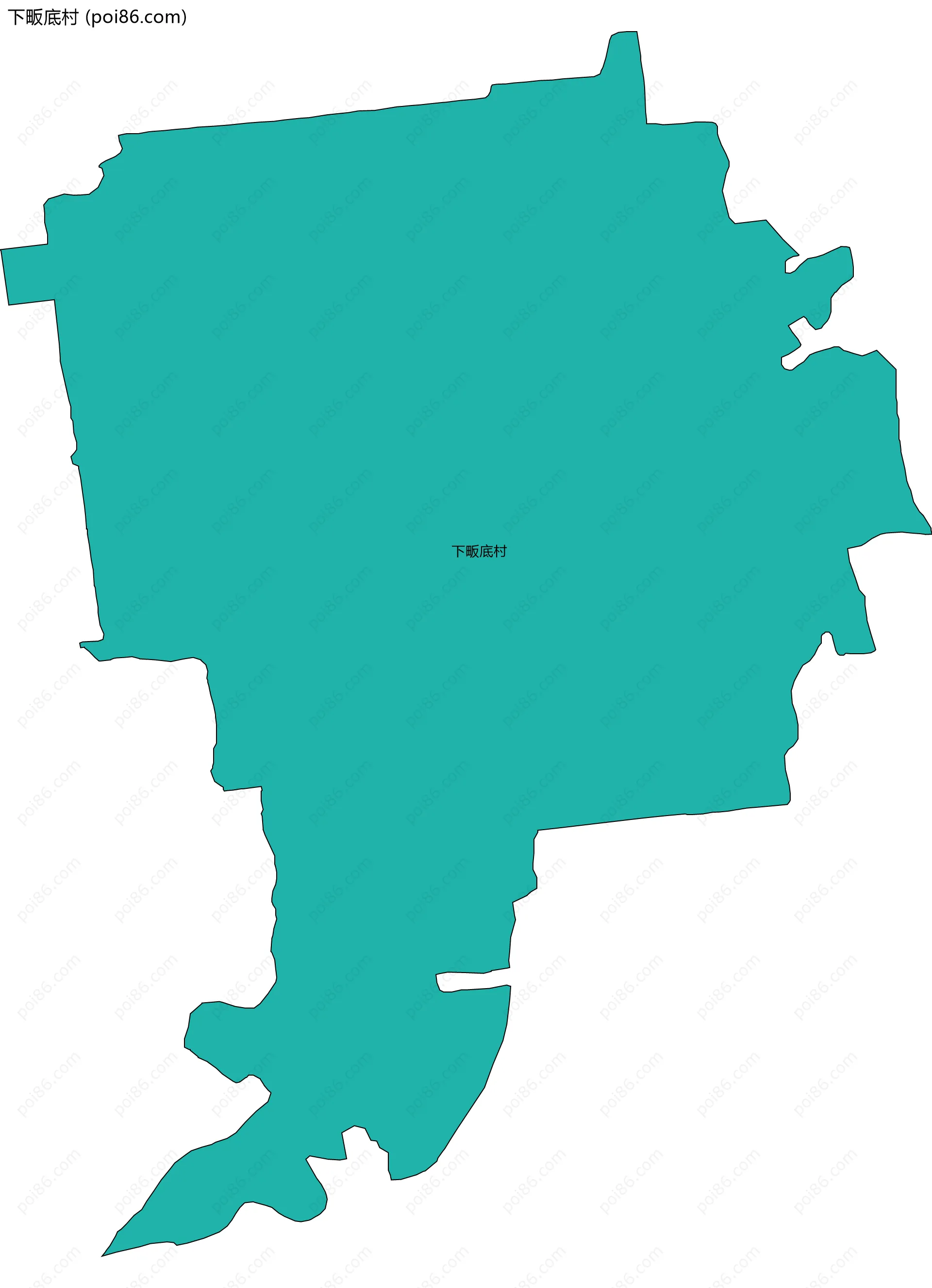 下畈底村边界地图