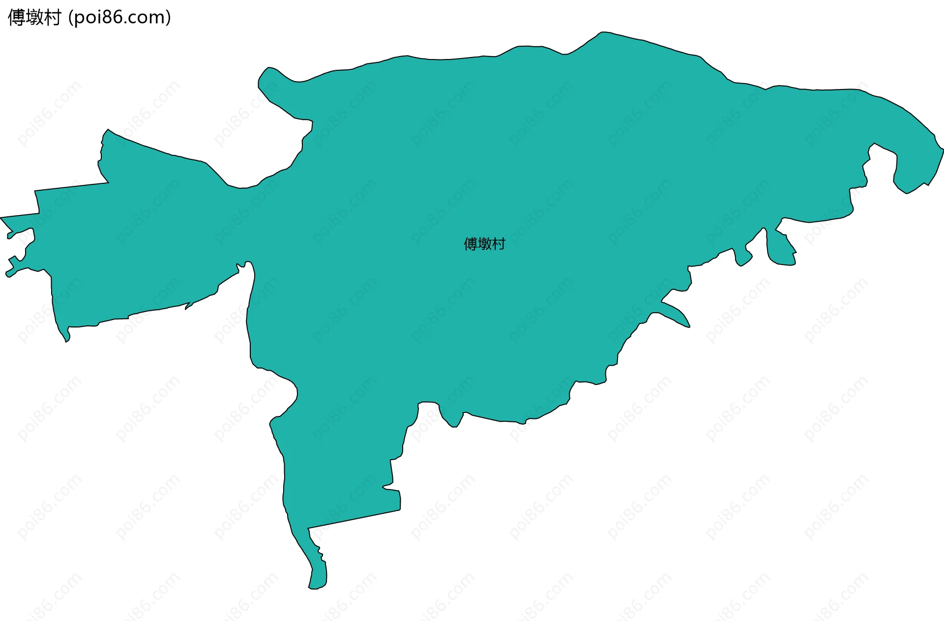 傅墩村边界地图