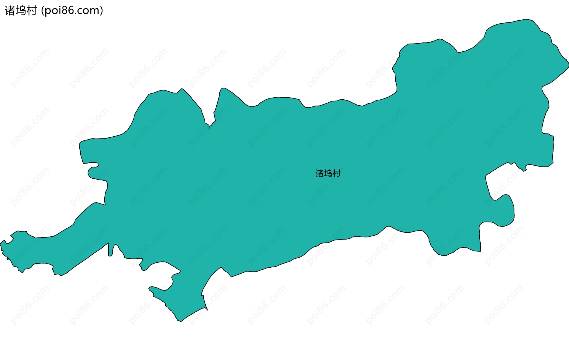 诸坞村边界地图