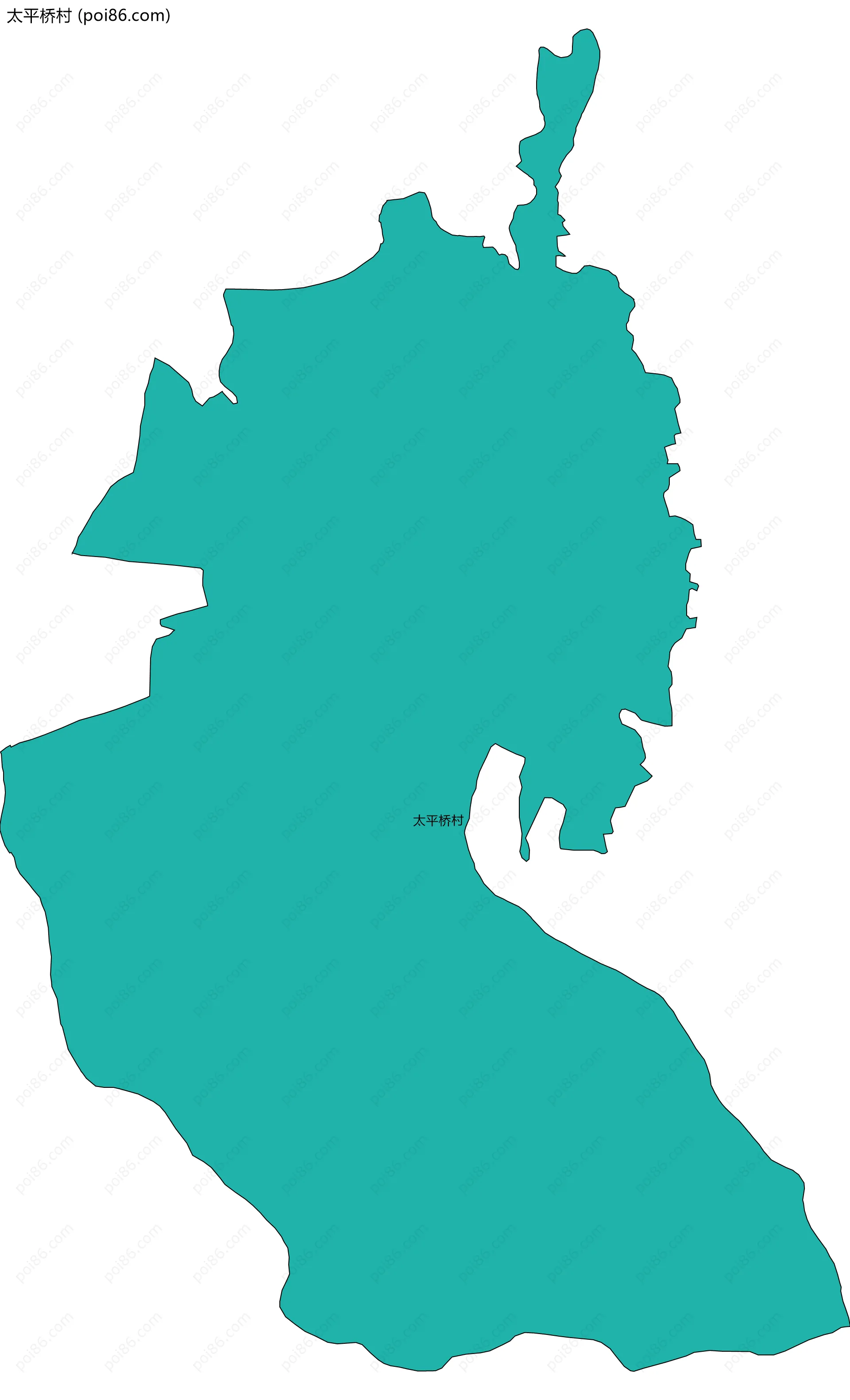 太平桥村边界地图