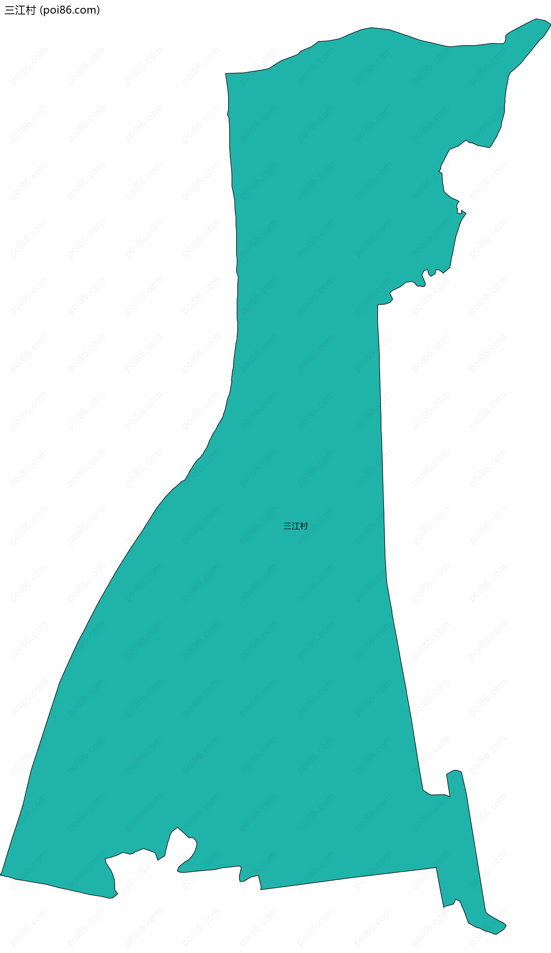 三江村边界地图