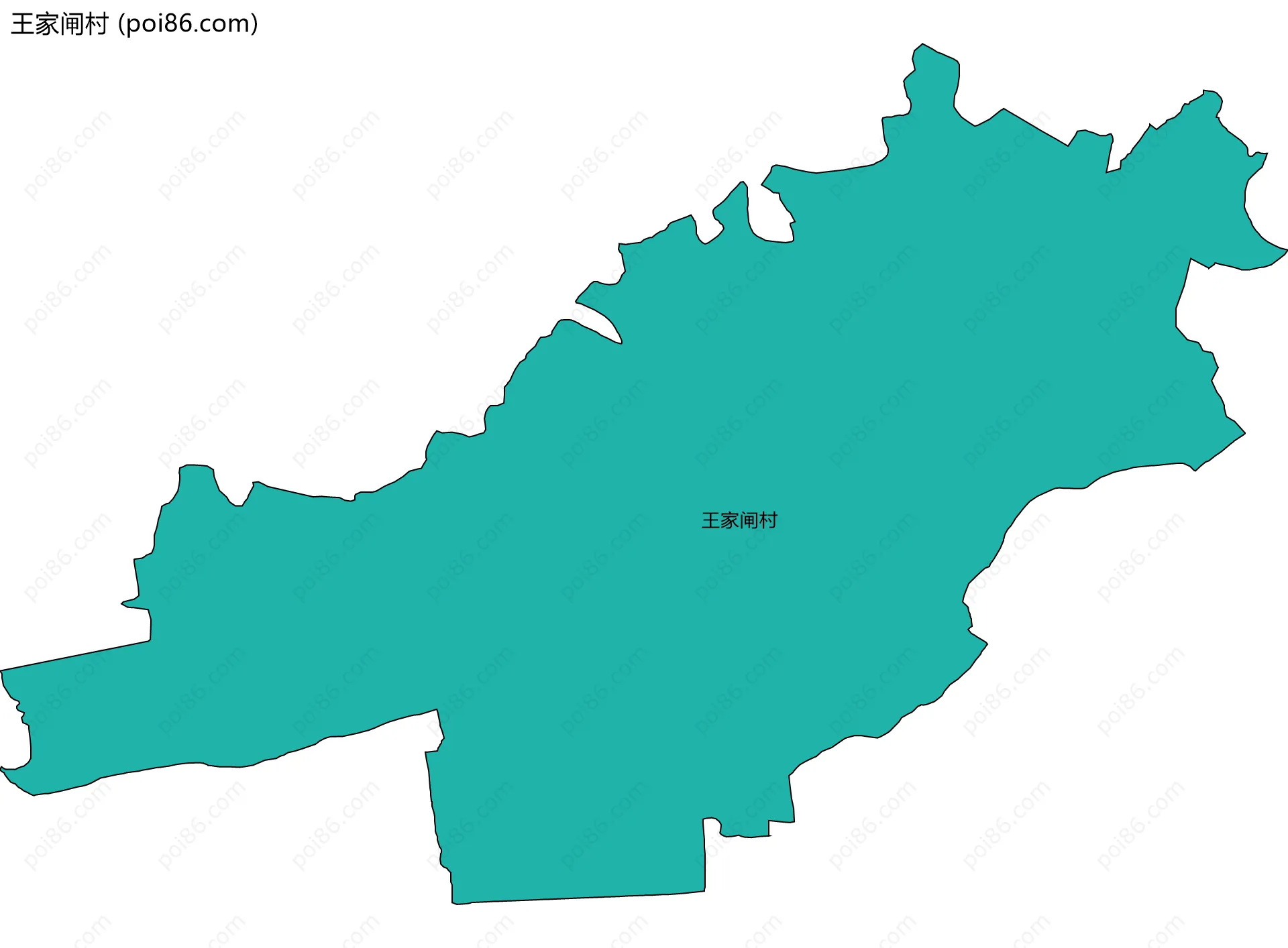 王家闸村边界地图