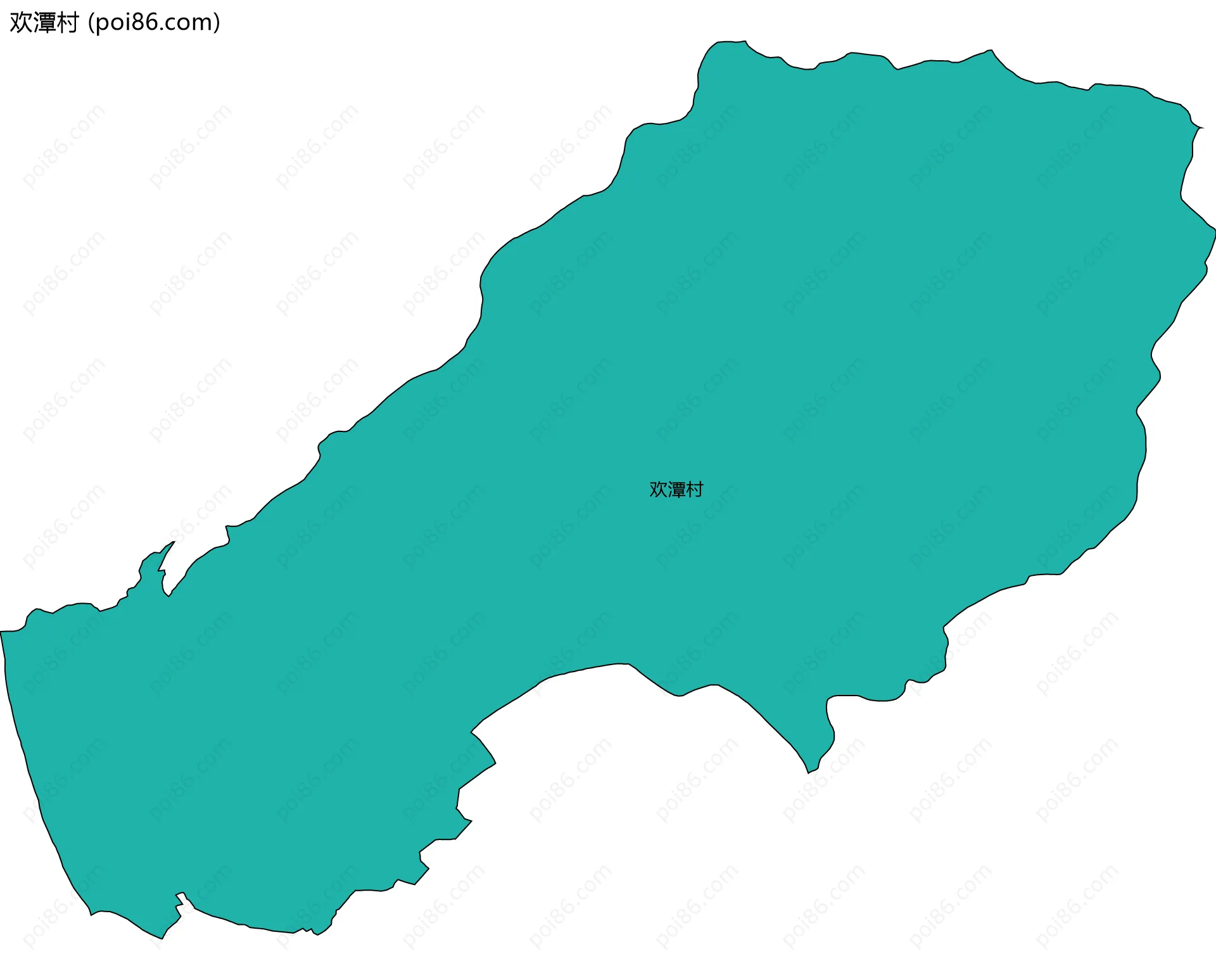 欢潭村边界地图