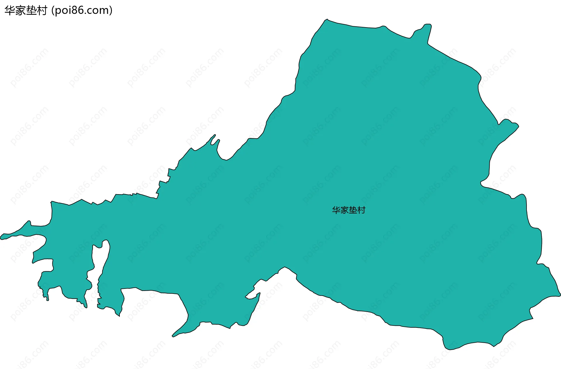 华家垫村边界地图
