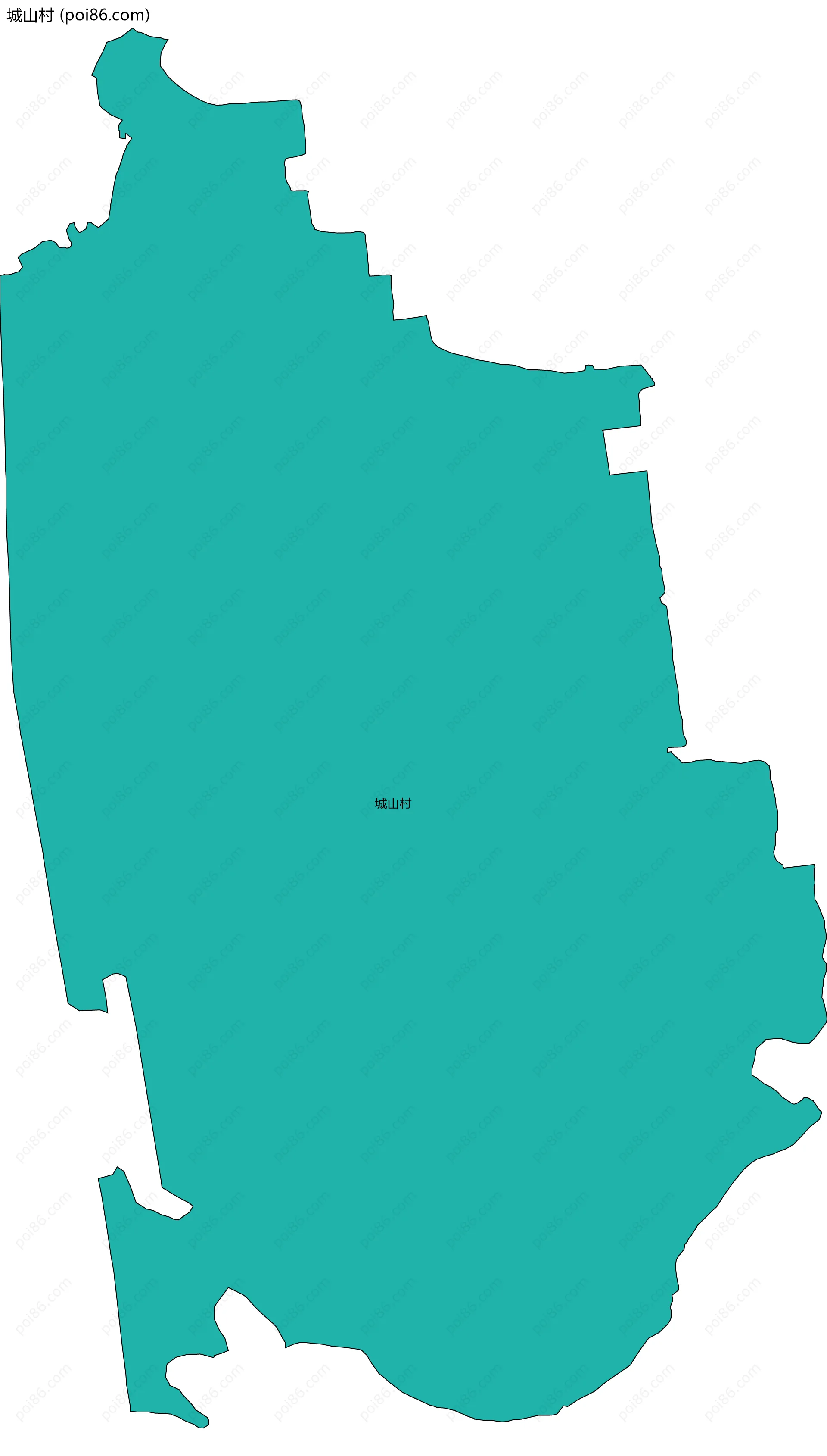 城山村边界地图